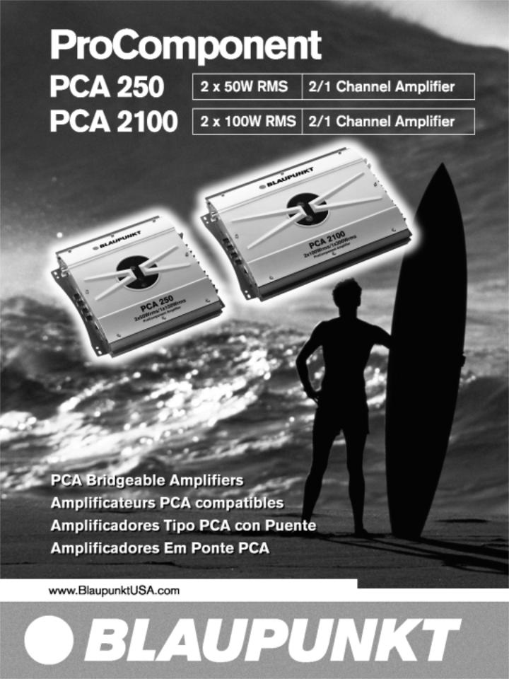 Blaupunkt PCA 250, PCA 2100 User Manual