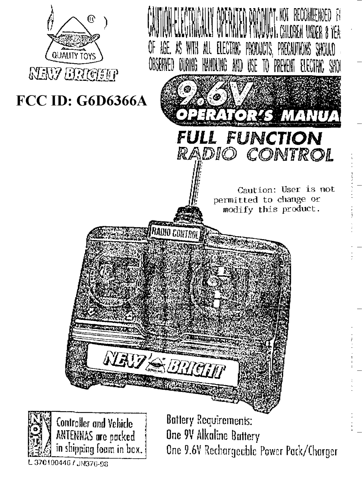 New Bright Co 6366A User Manual