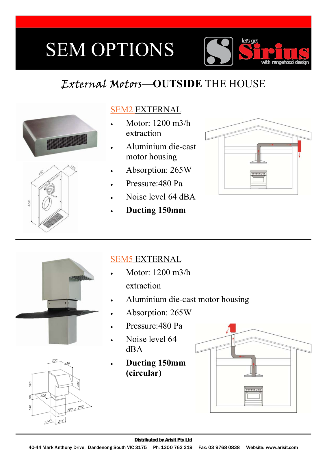 Sirius SEM2 Specifications Sheet