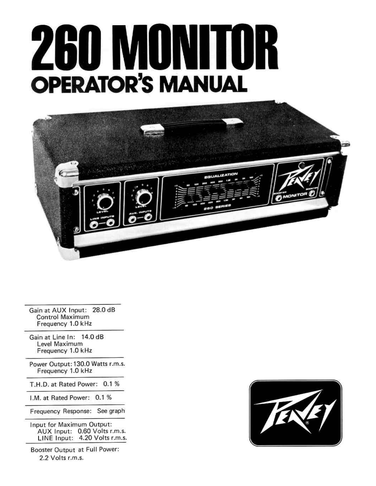 Peavey 260 User Manual