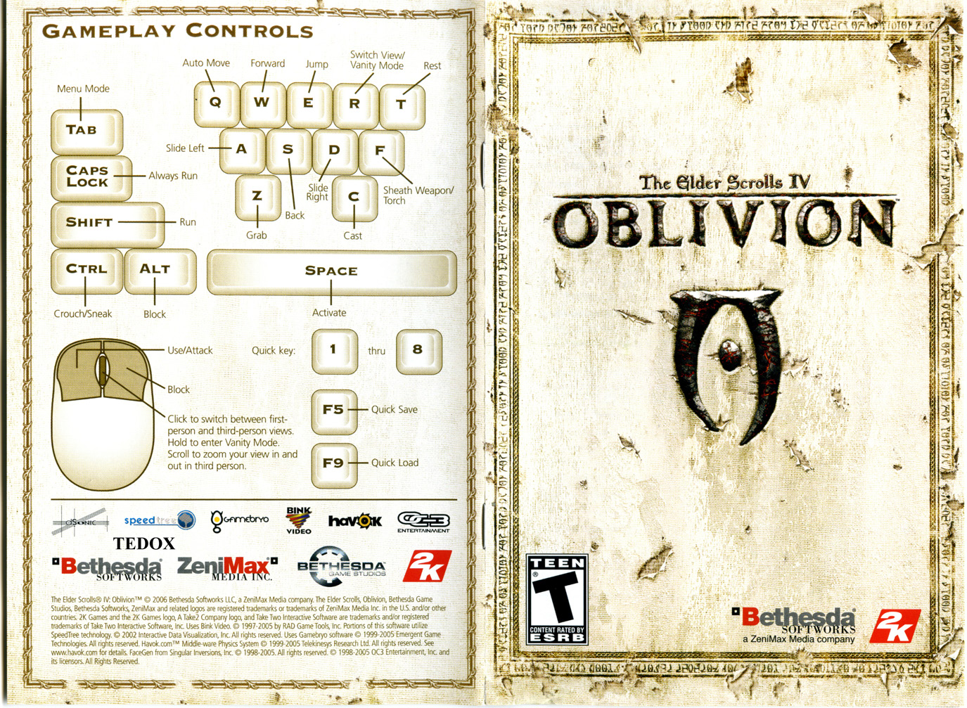 Games PC THE ELDER SCROLLS IV-OBLIVION User Manual