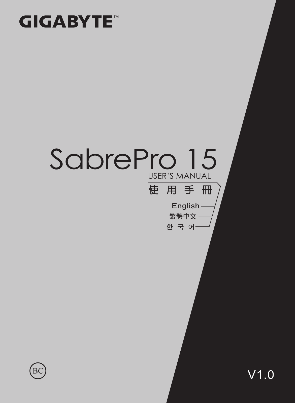 Gigabyte SabrePro 15 User Manual