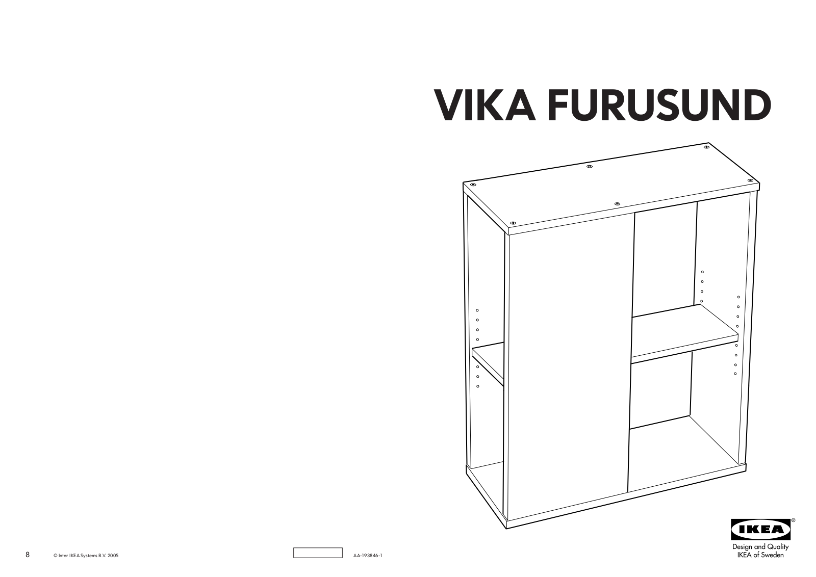 IKEA VIKA FURUSUND TABLE LEG W STORAGE 10X28 Assembly Instruction