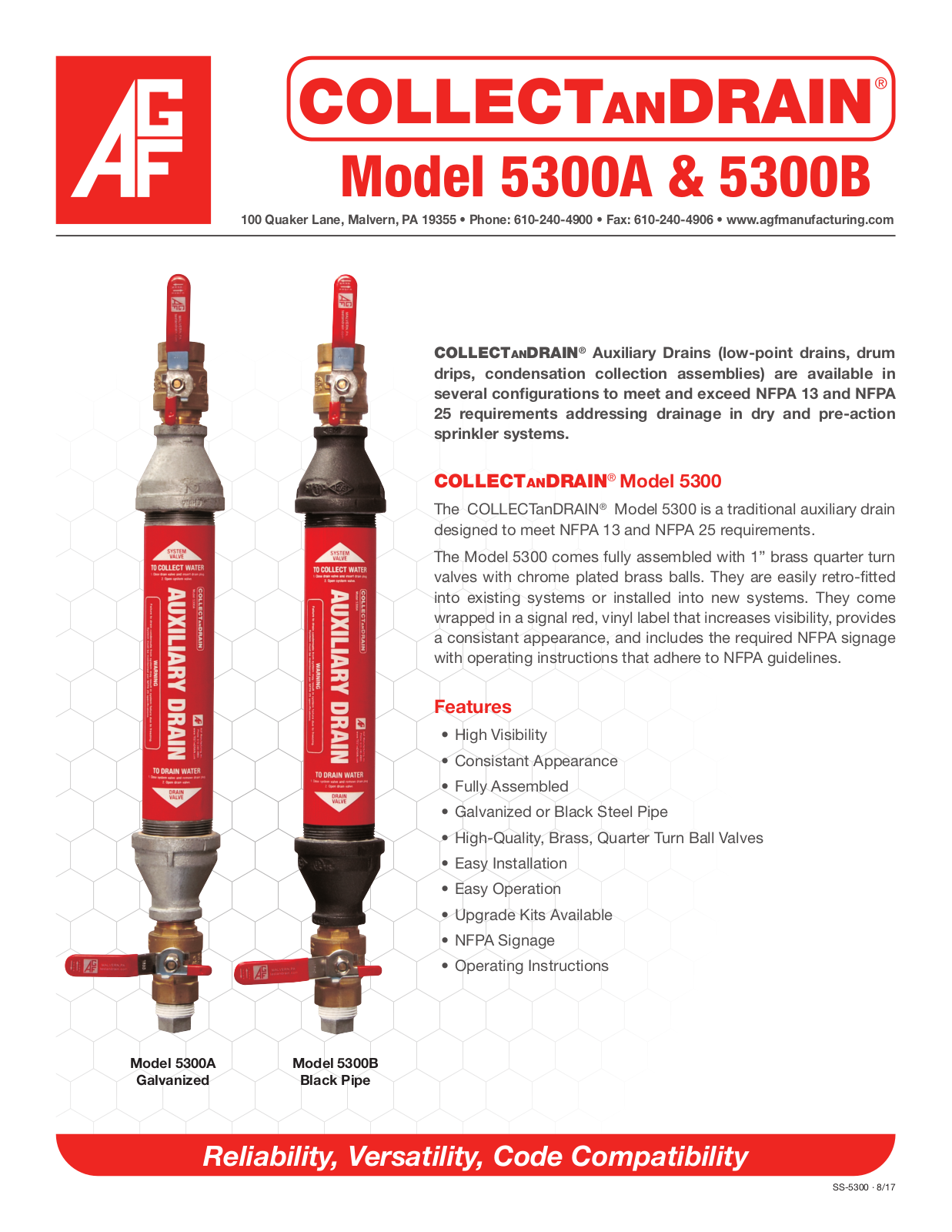 AGF Manufacturing 5300A, 5300B User Manual