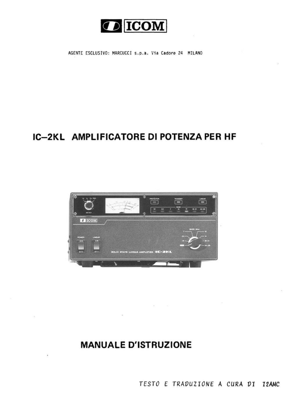 ICOM IC-2KL User guide