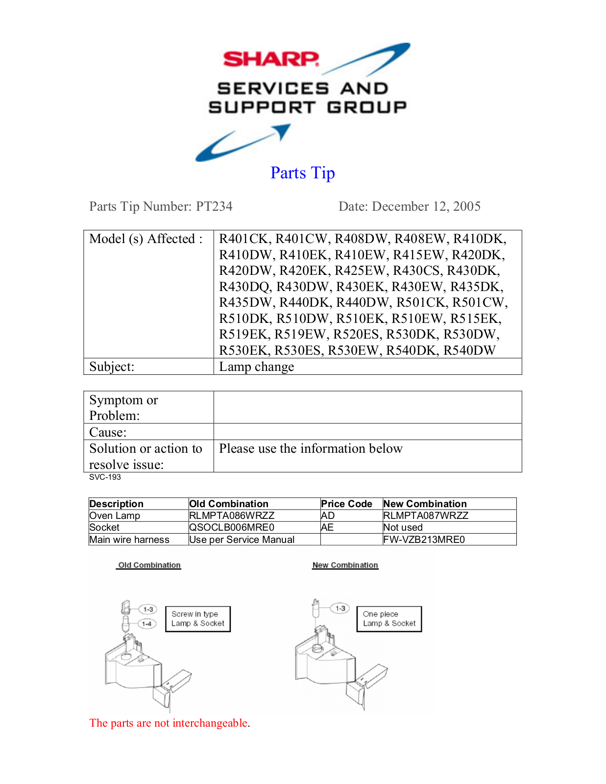 SHARP PT234 Service Manual