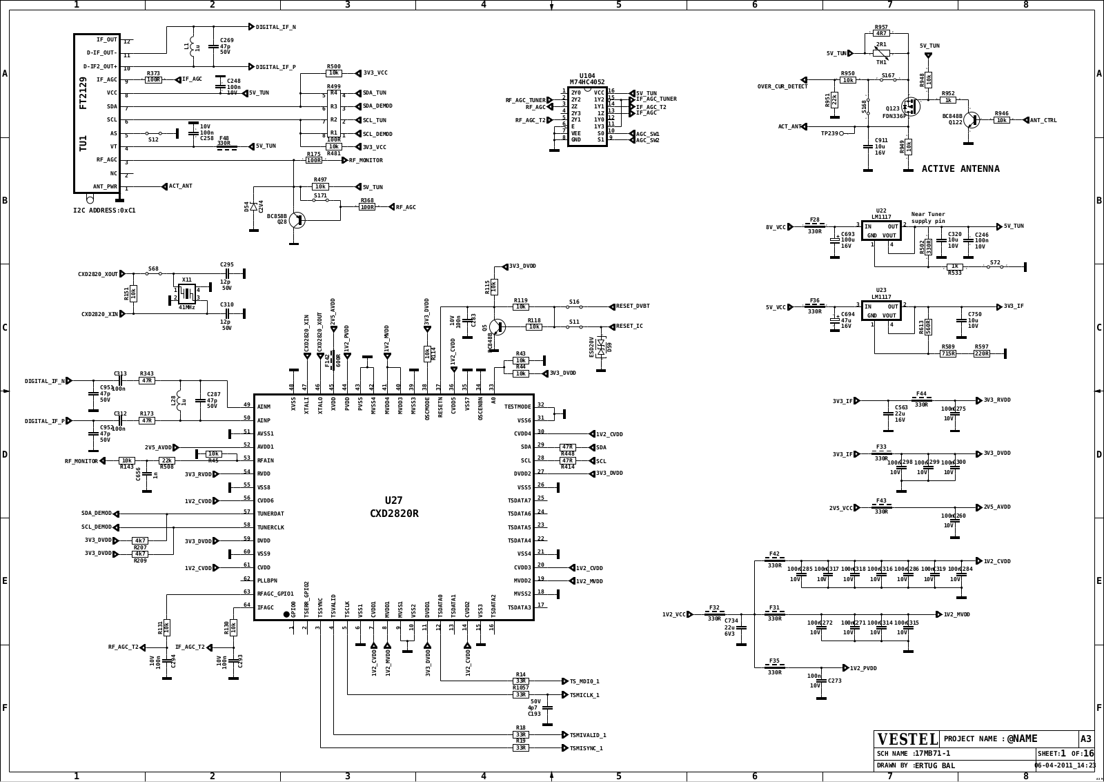 Vestel 17MB71-1 Schematic