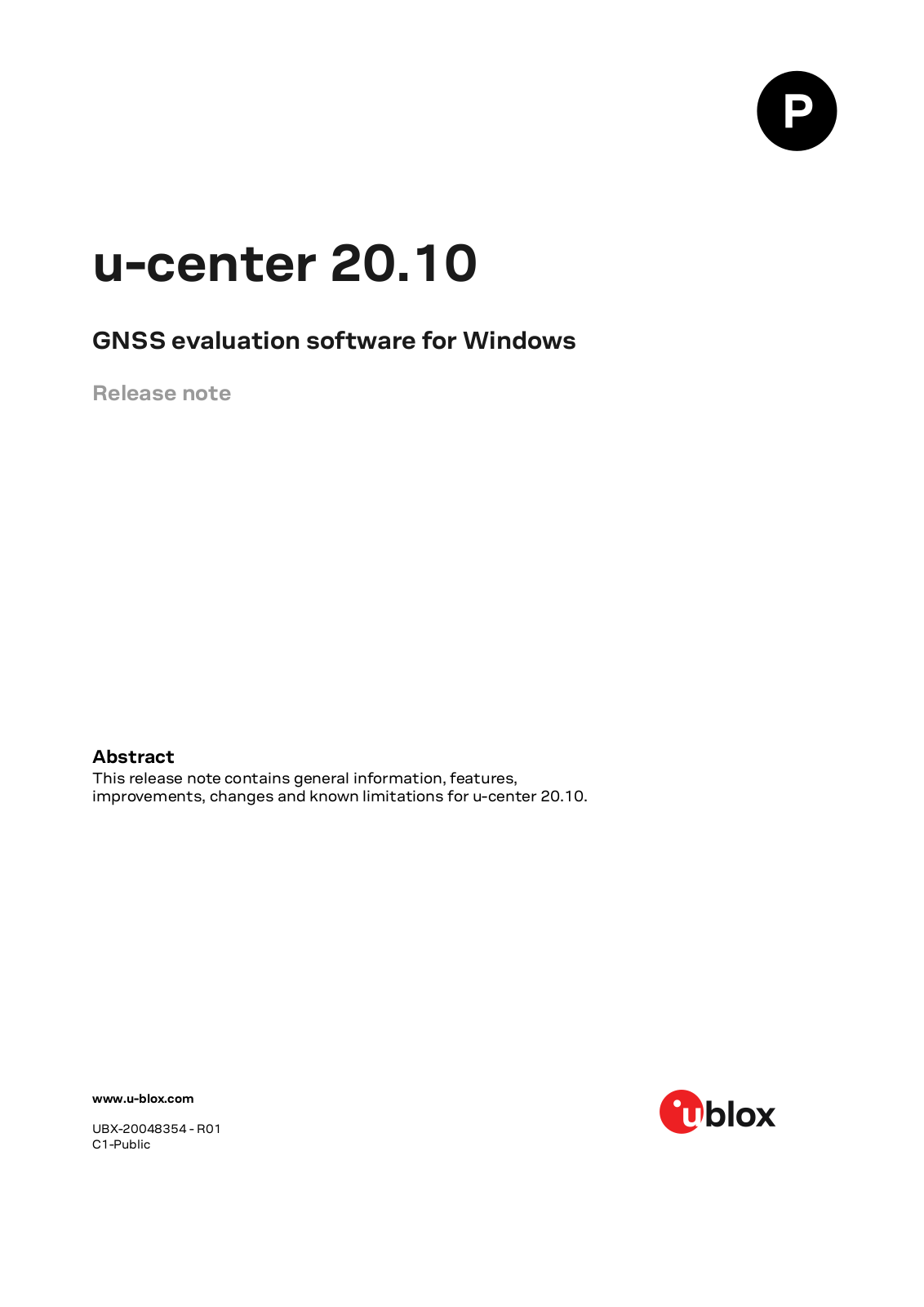 u-blox u-center 20.10 User Manual