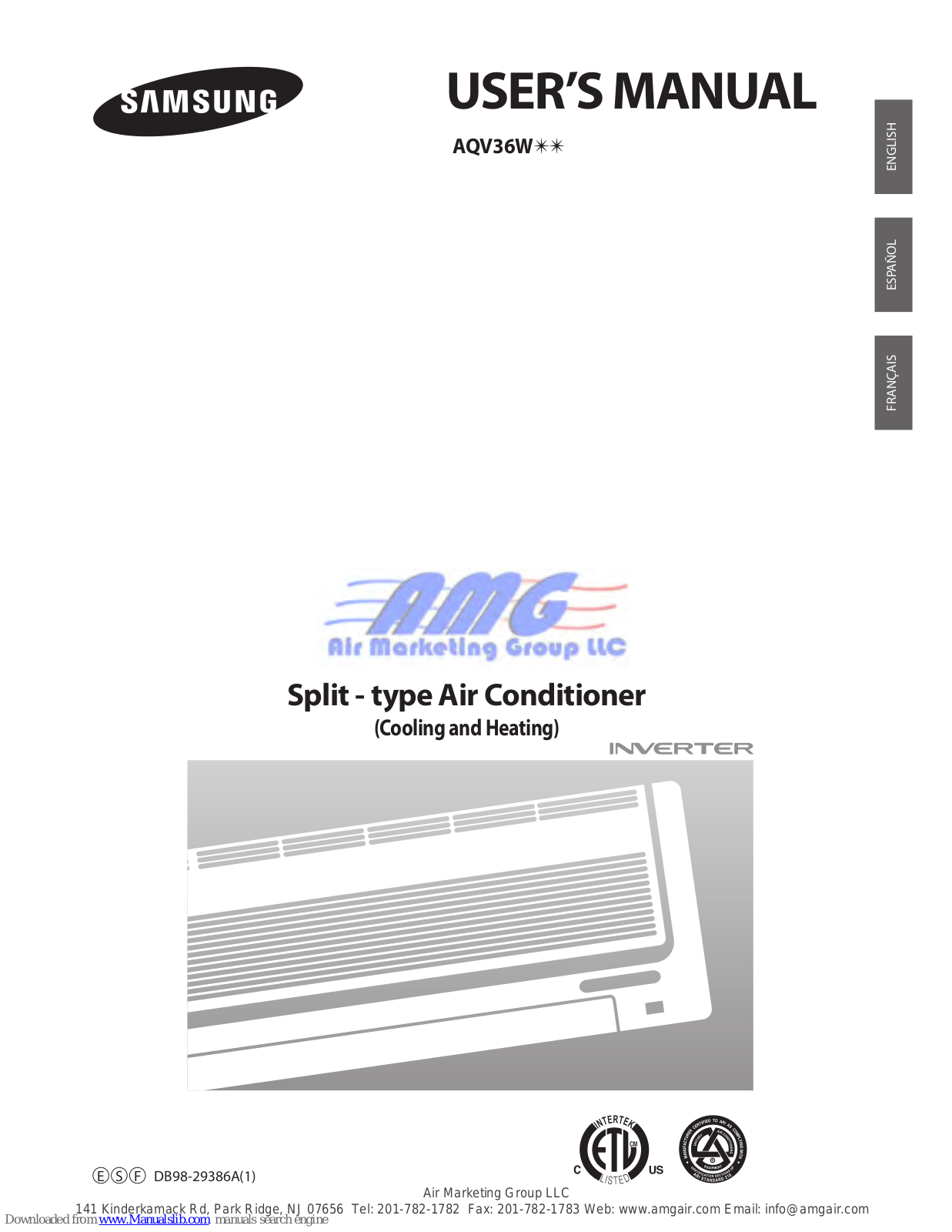 Samsung AQV36W series User Manual