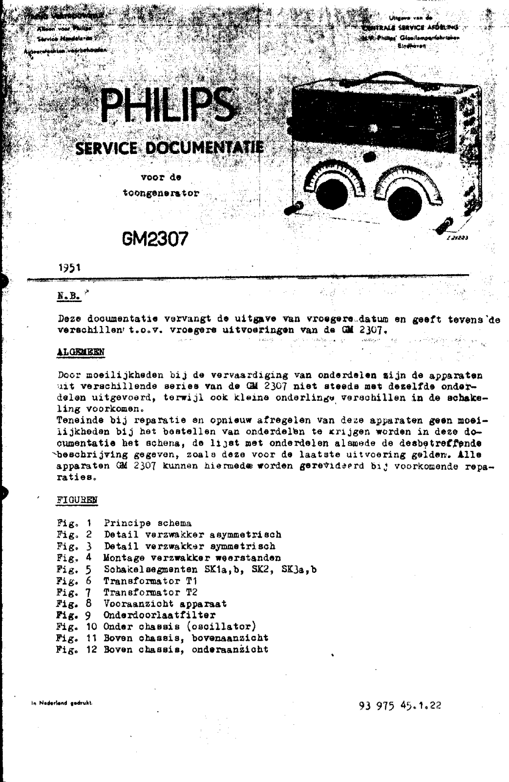 Philips gm2307 schematic