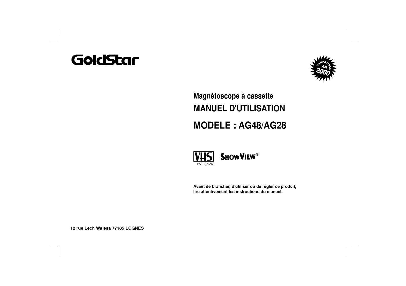LG AG28, AG48 Manual