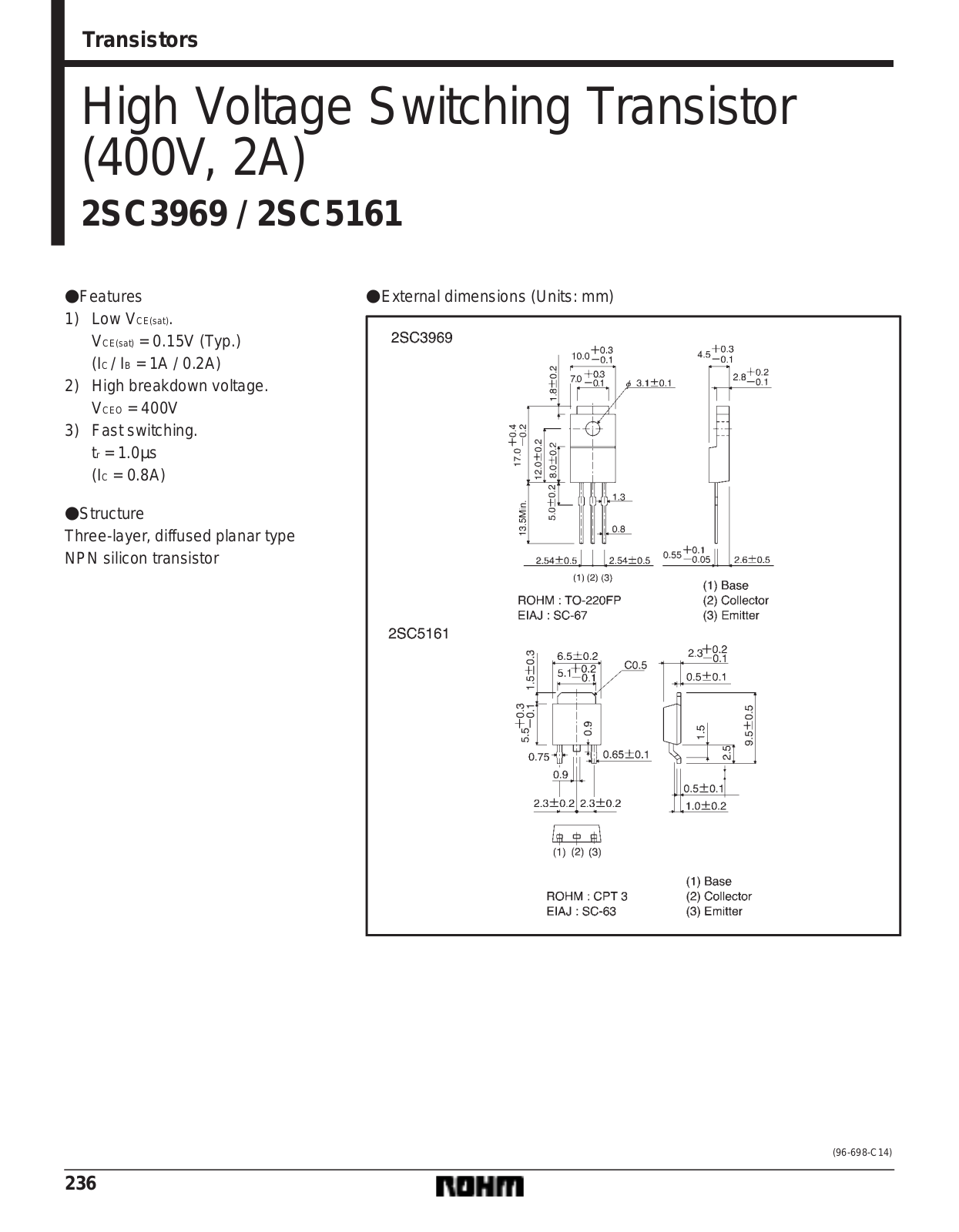 ROHM 2SC3969 Datasheet