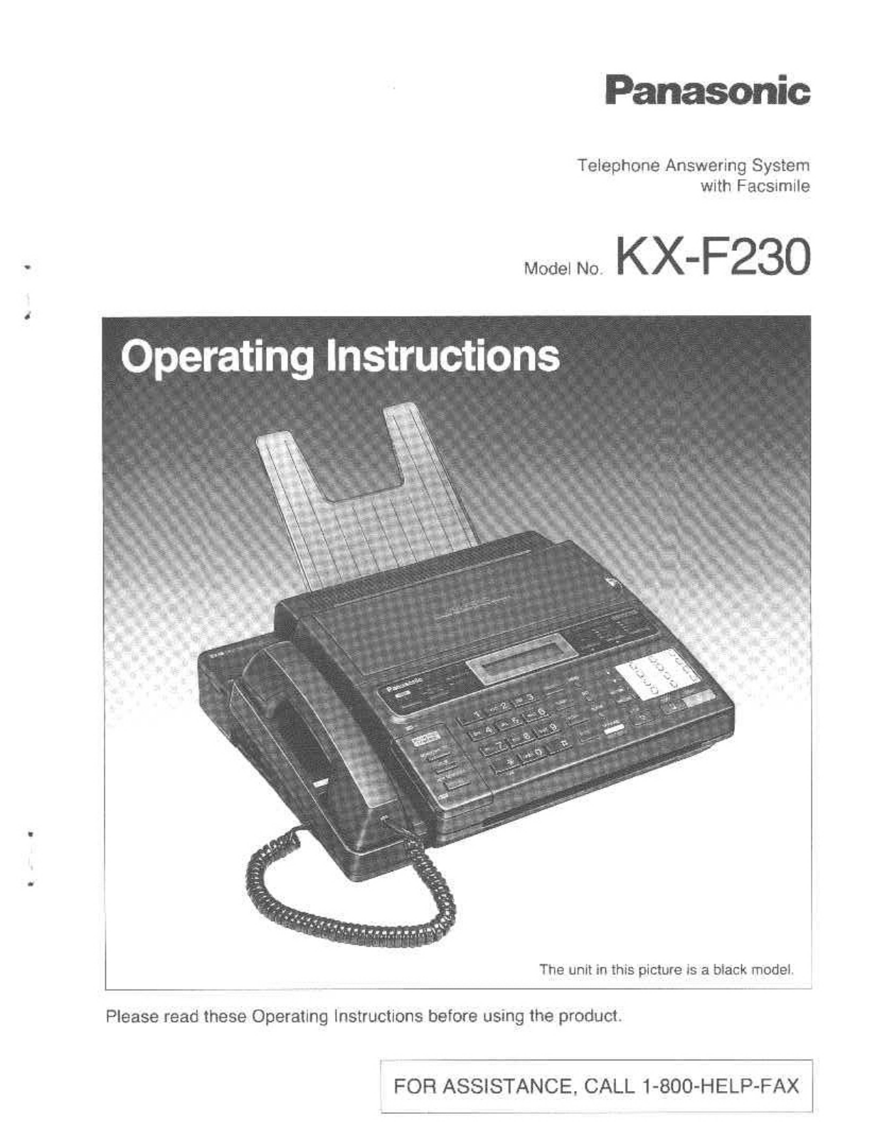 Panasonic KX-F230 Operating Instruction