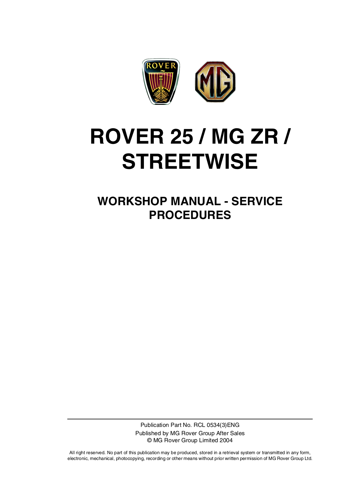 Rover 25 User Manual