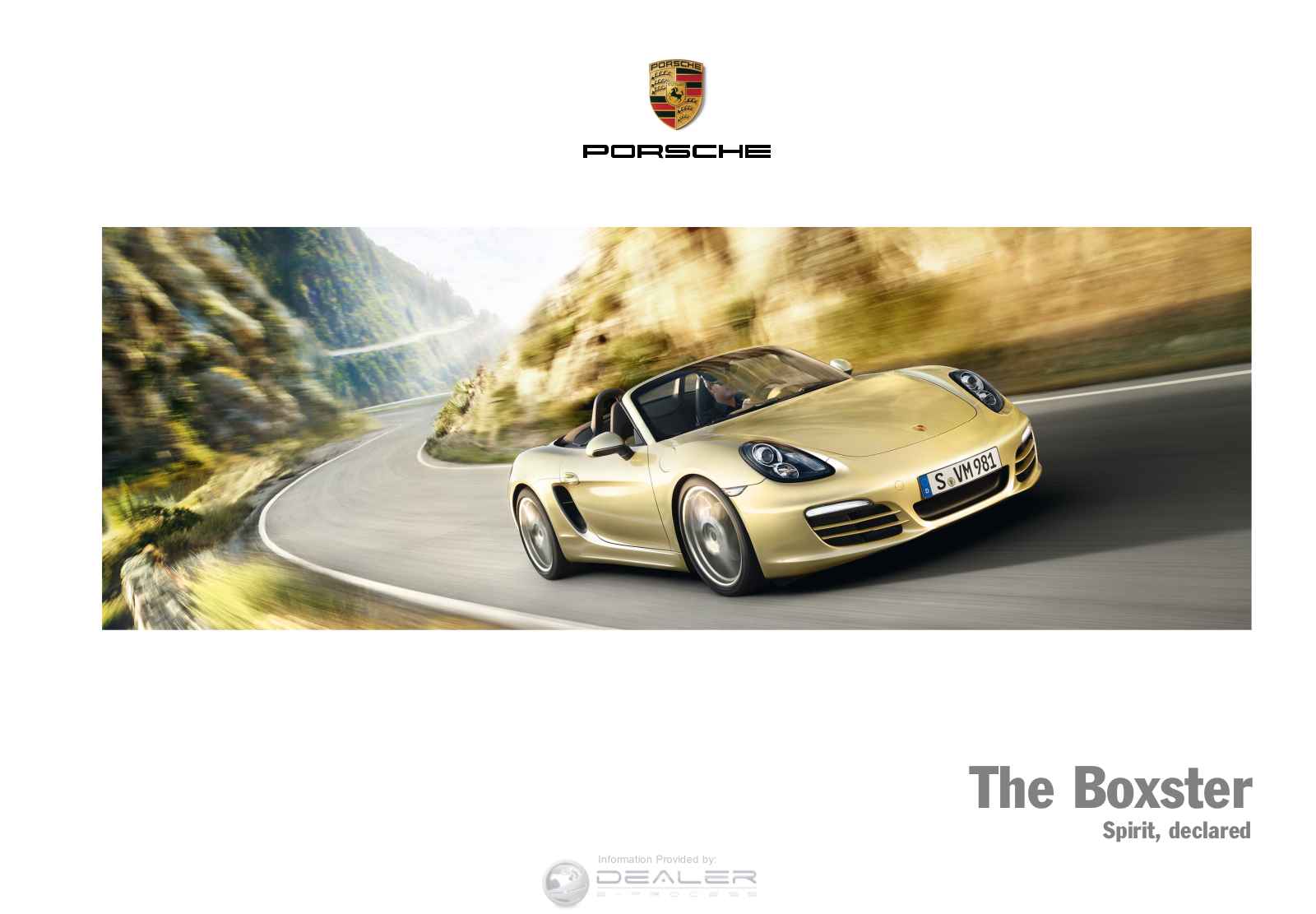 Porsche Boxster                2014 Owner's Manual