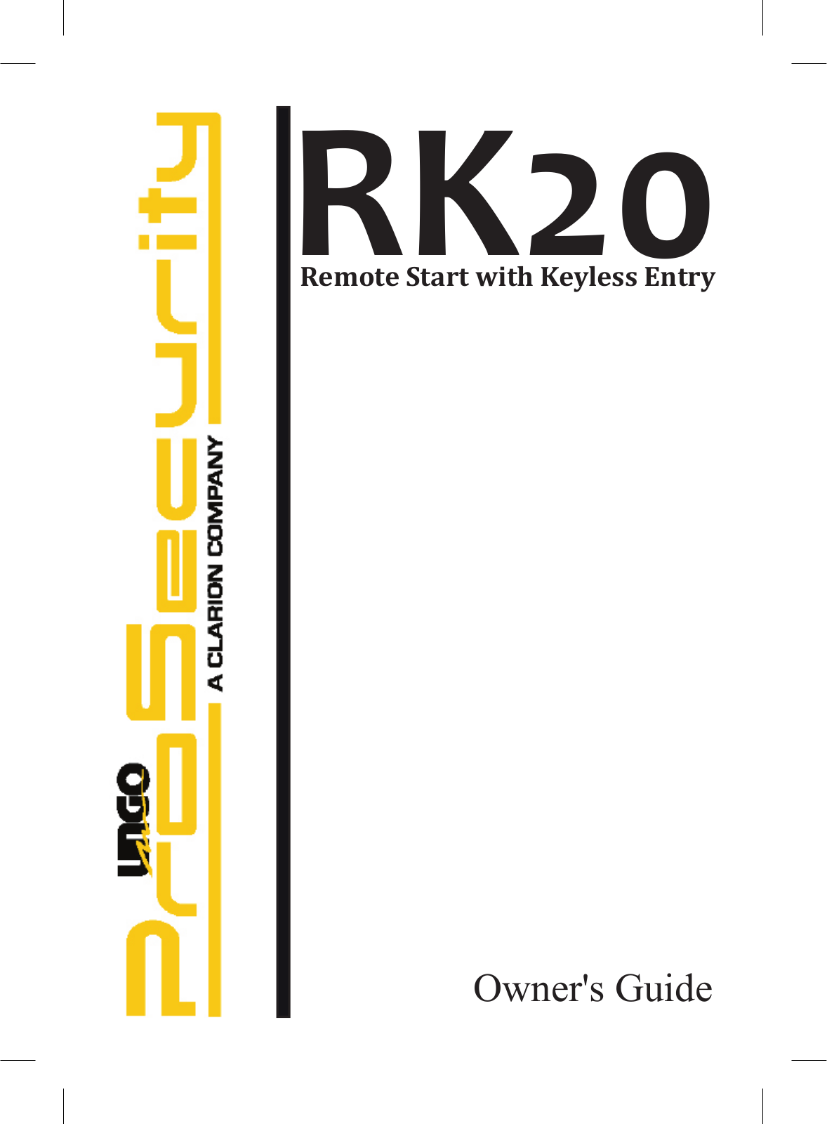 Clarion RK20 User Manual