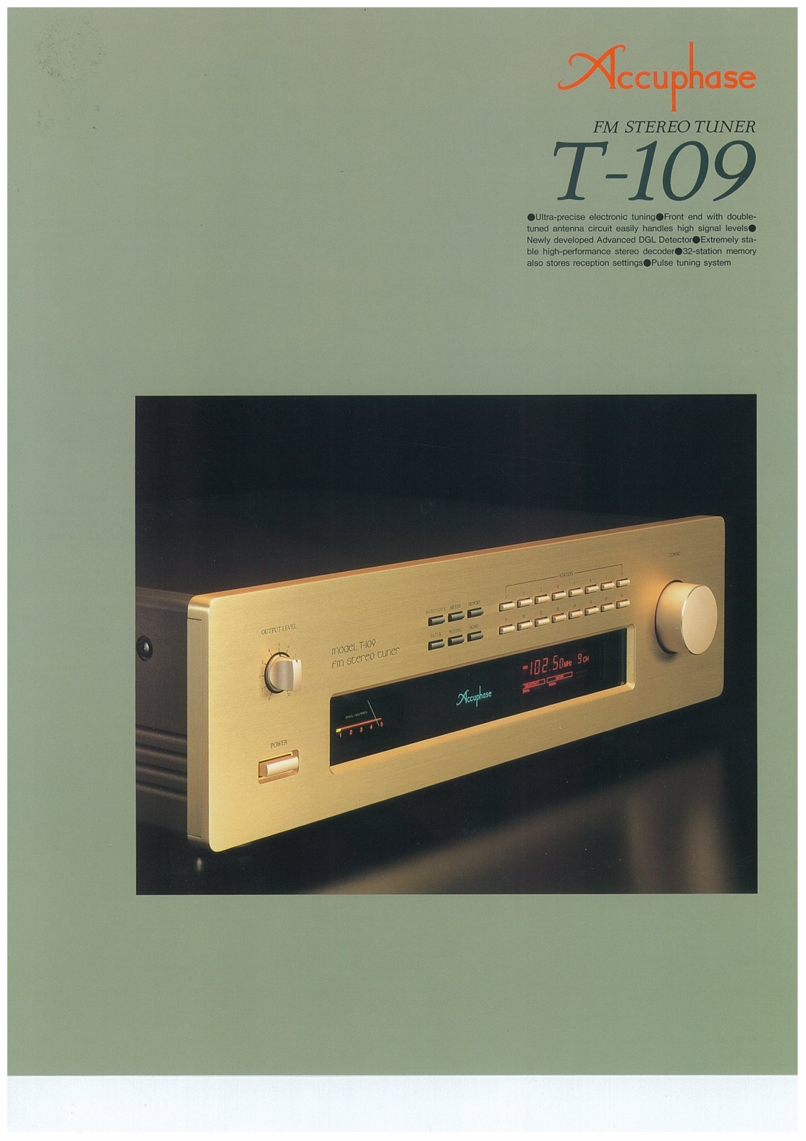 Accuphase T-109 Brochure