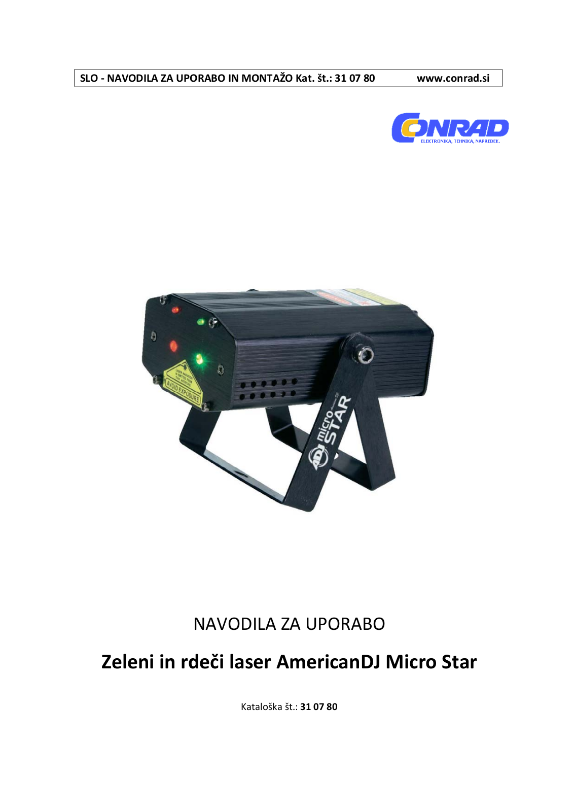 ADJ Micro Star Operation Manual