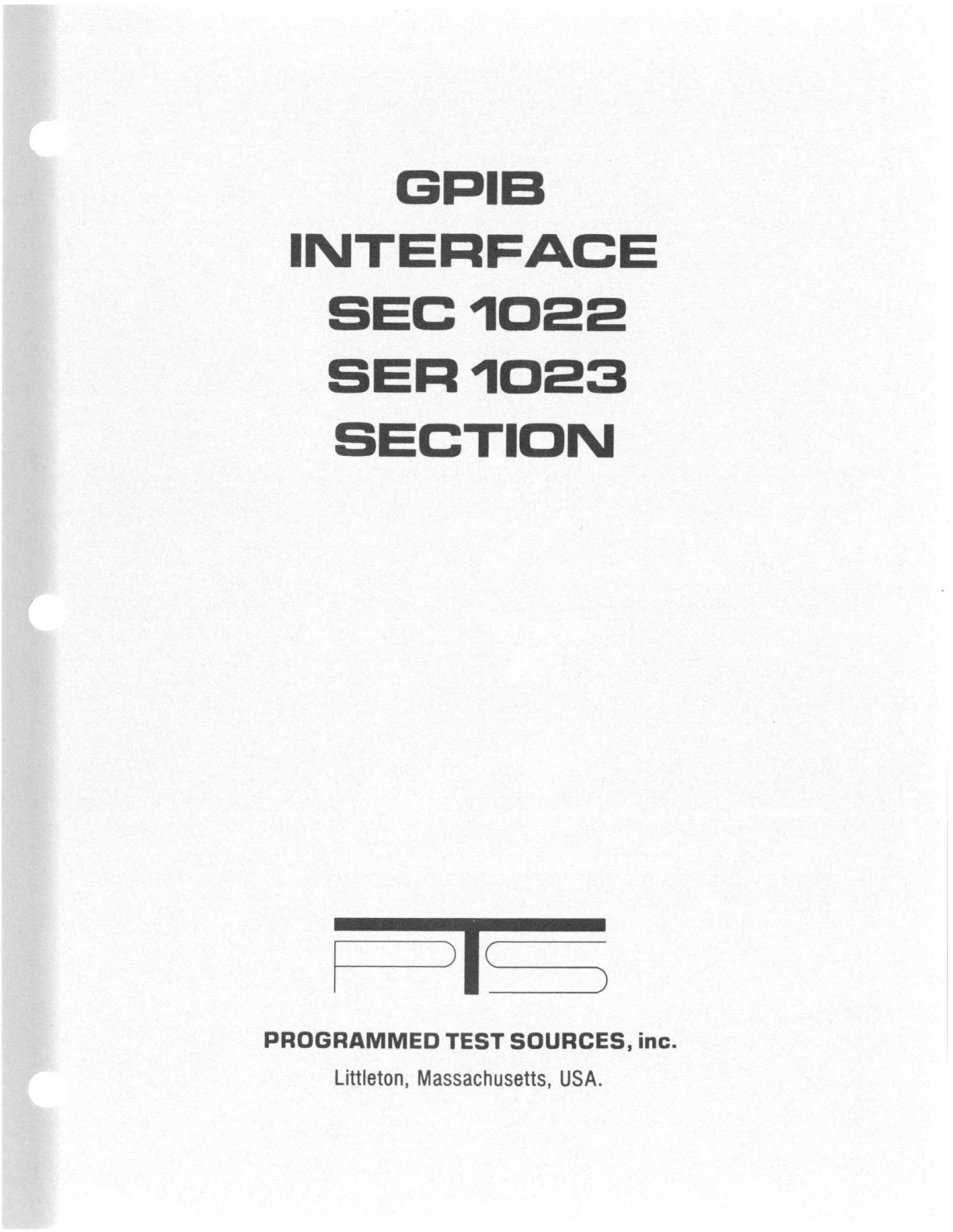 Programmed Test Sources PTS 250 Service Manual - ManualMachine.com