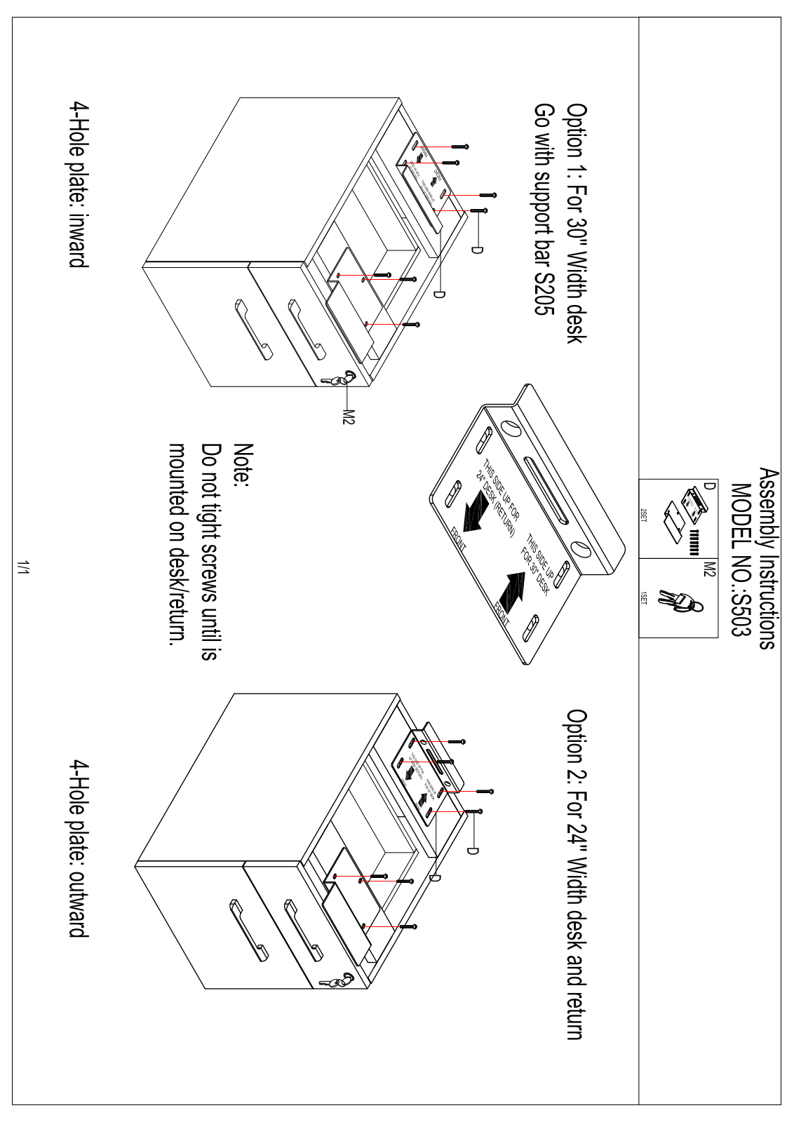 Boss S503, S503WT Assembly Guide