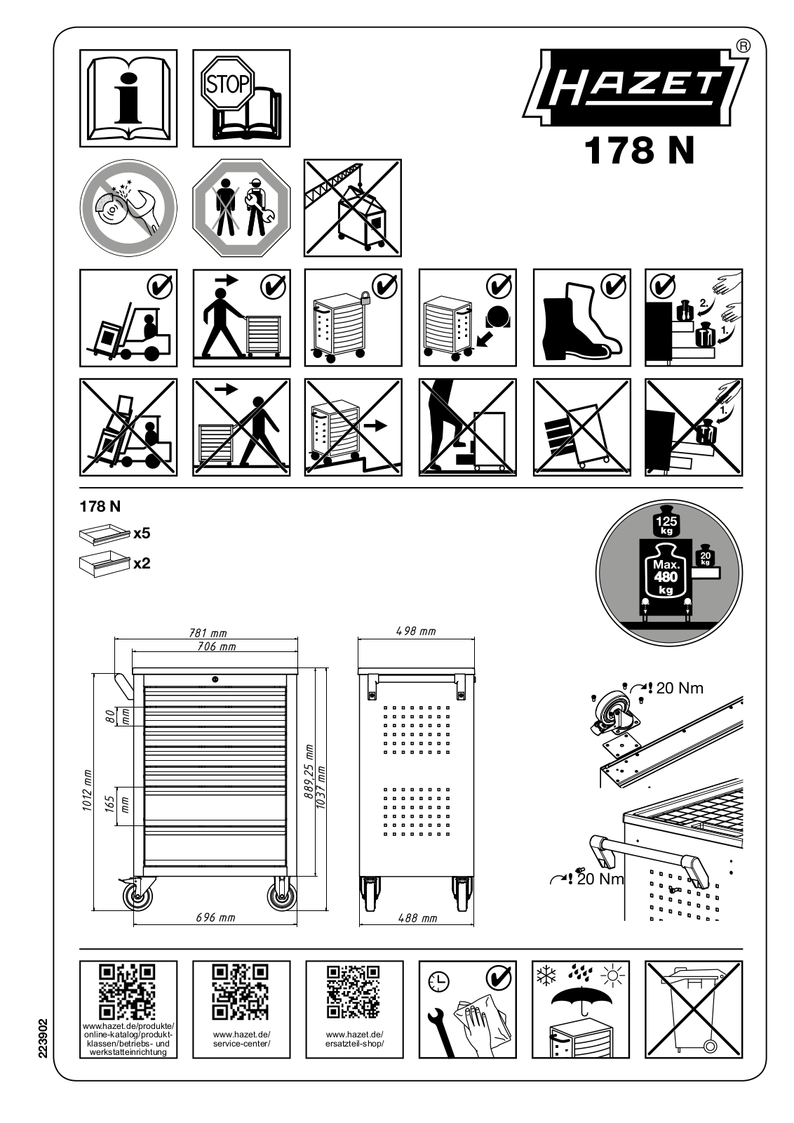 Hazet 178 N operation manual