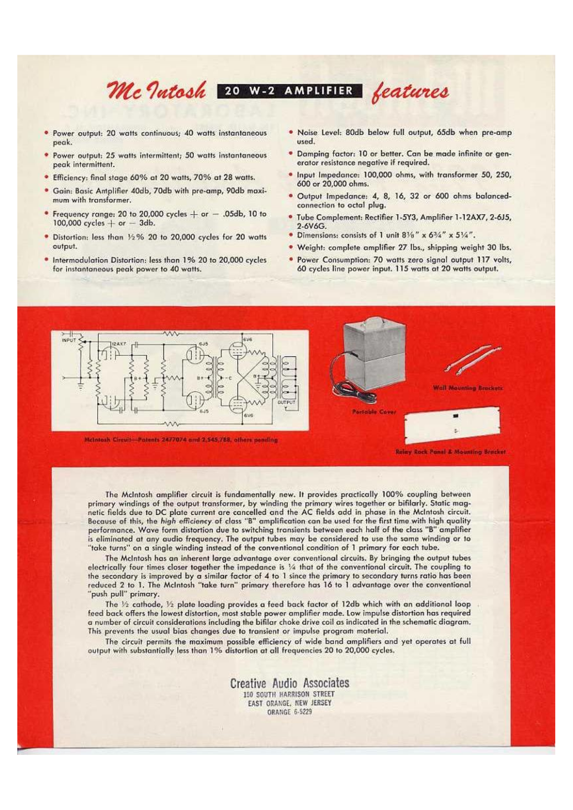 McIntosh 20-W-2 Brochure