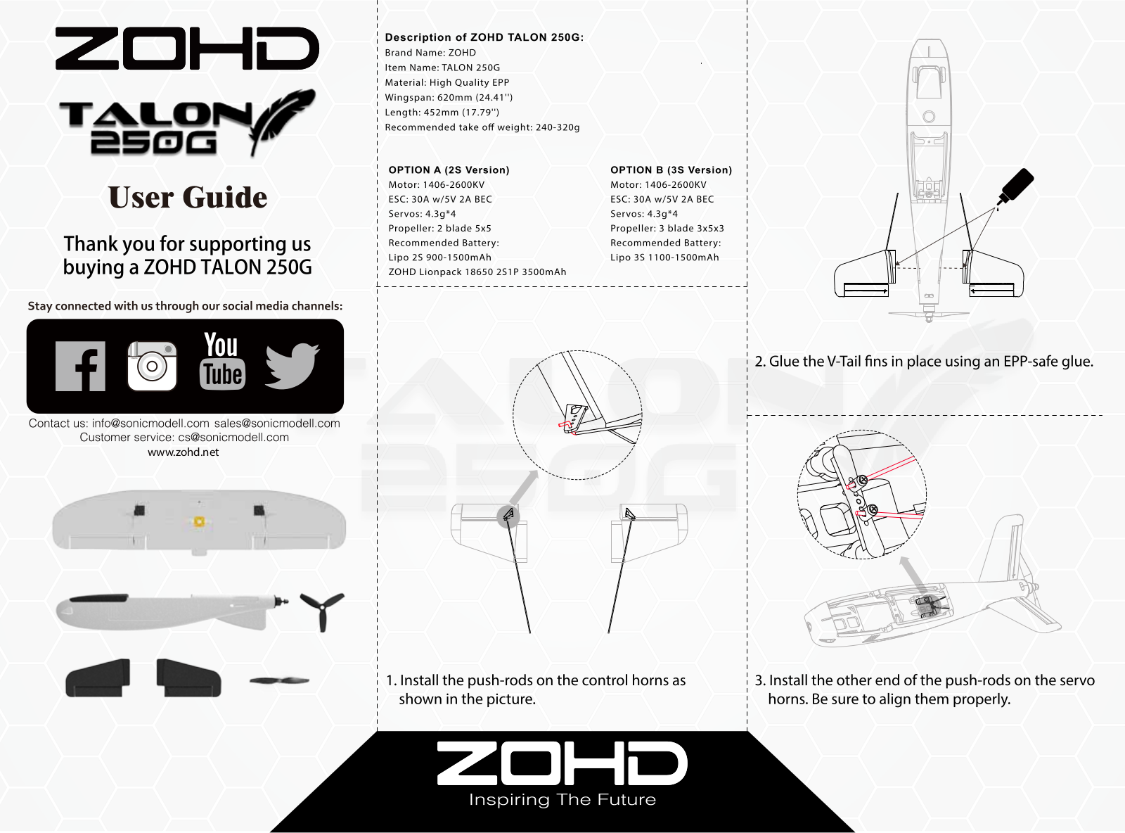 ZOHD Talon 250G User Manual