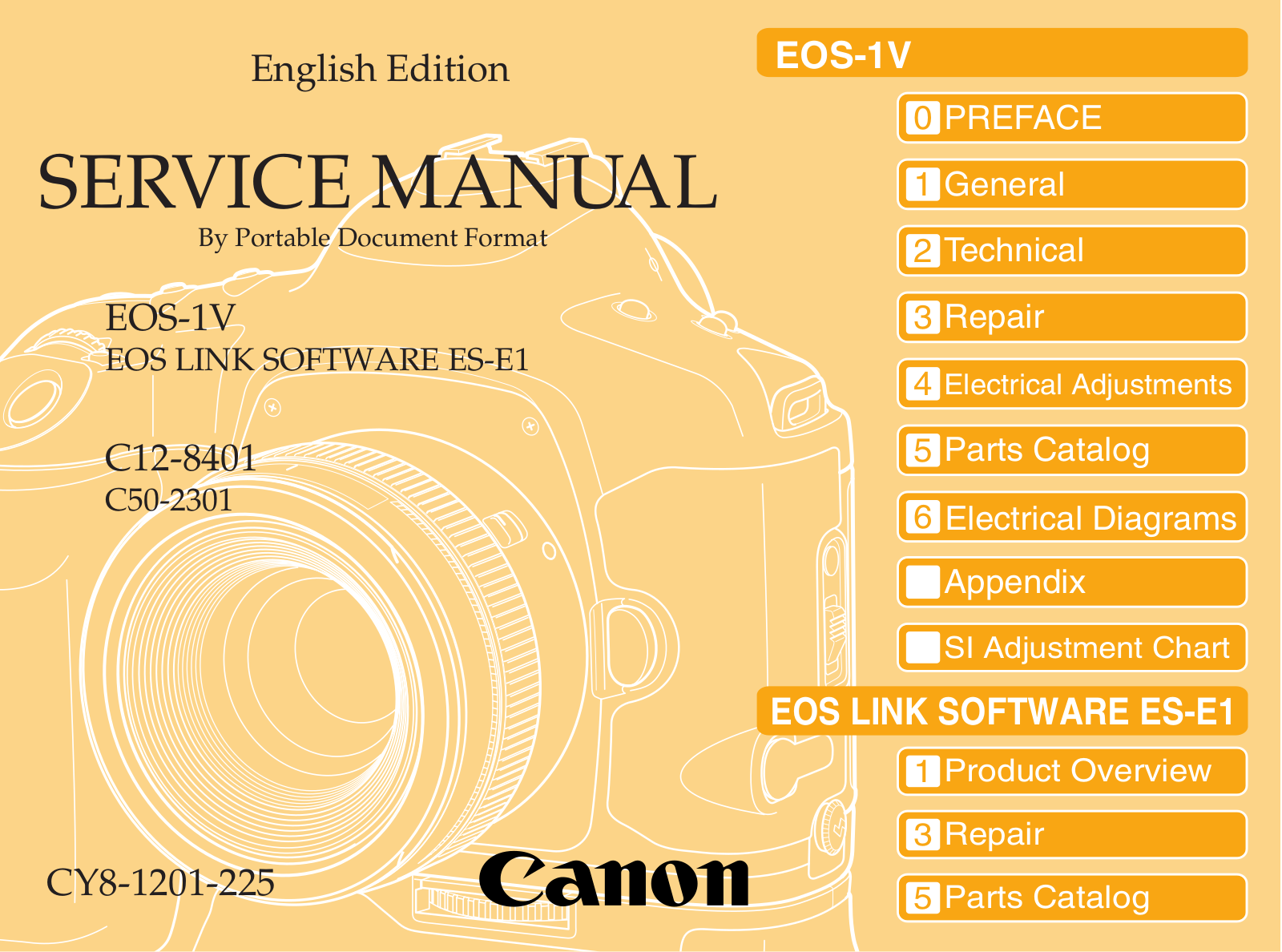 CANON EOS-1V Service Manual Top