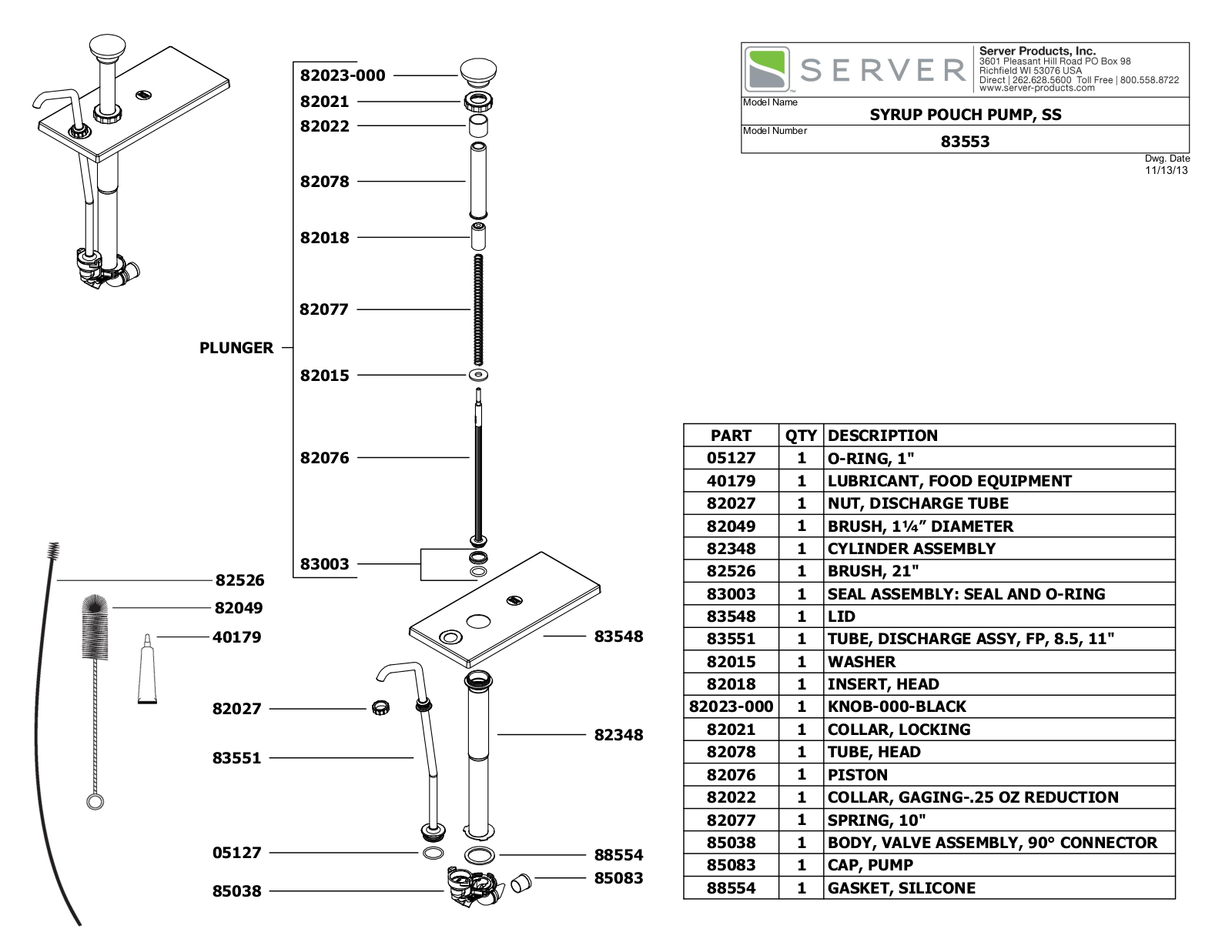 Server 83553 Parts Manual