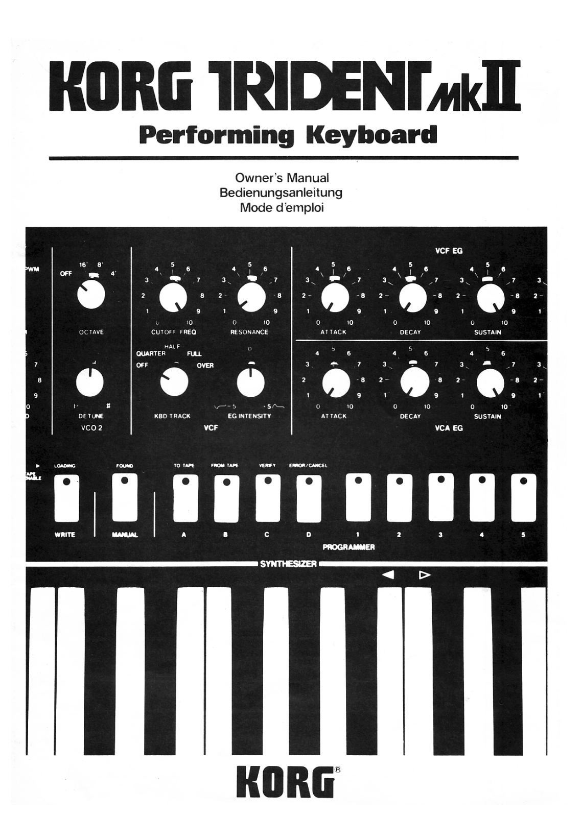 Korg Trident Mark 2 User Manual