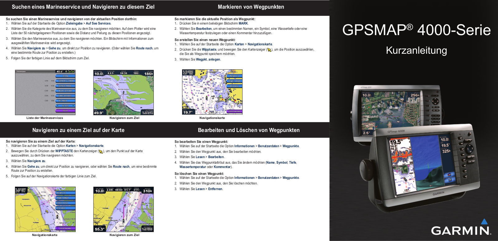 Garmin GPSMAP 4008, GPSMAP 4212, GPSMAP 4208, GPSMAP 4210, GPSMAP 4010 quick start Guide