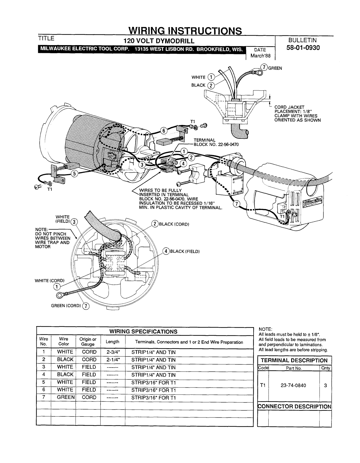 Milwaukee 58-01-0930 User Manual