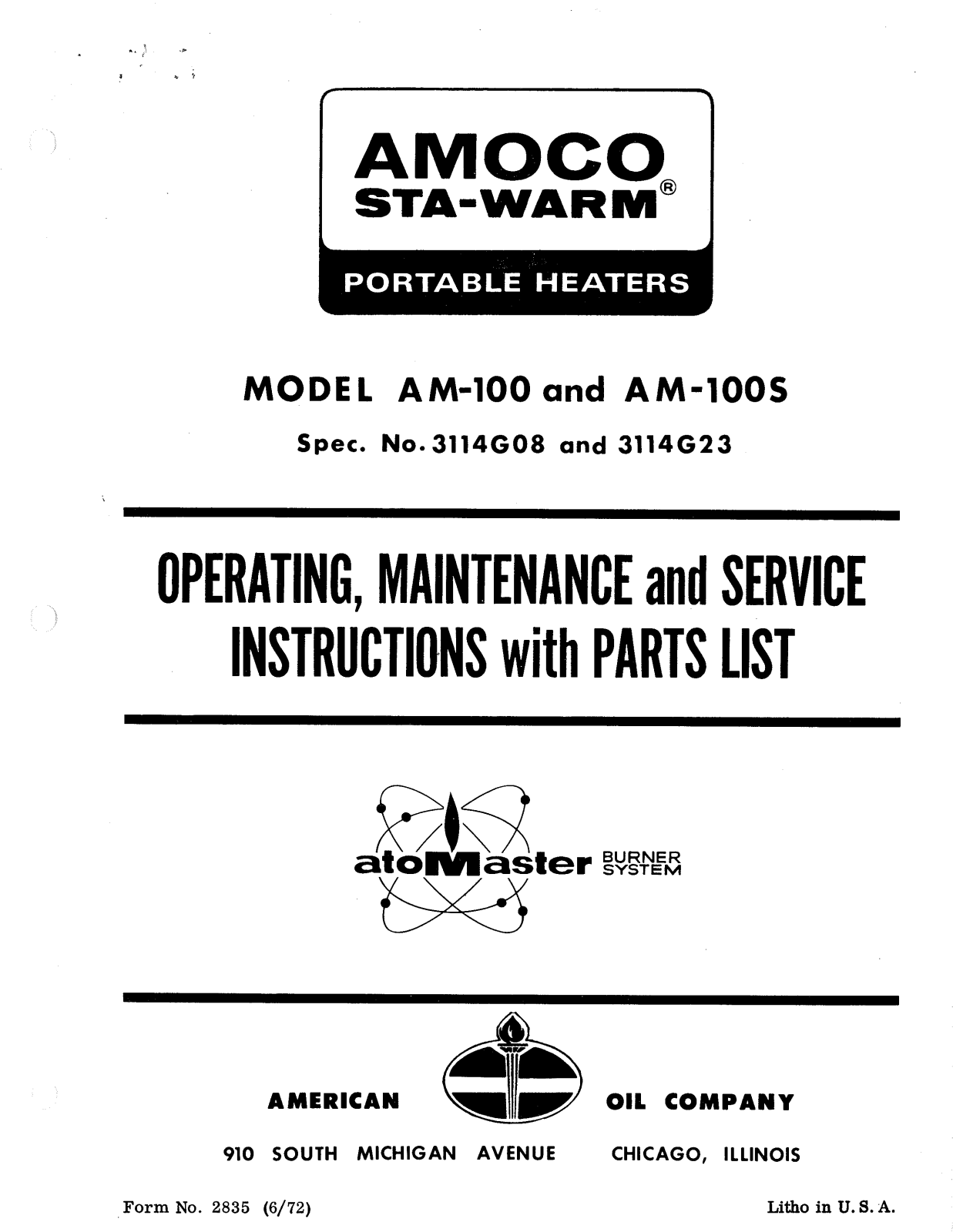 Desa Tech AM100, AM100S Owner's Manual