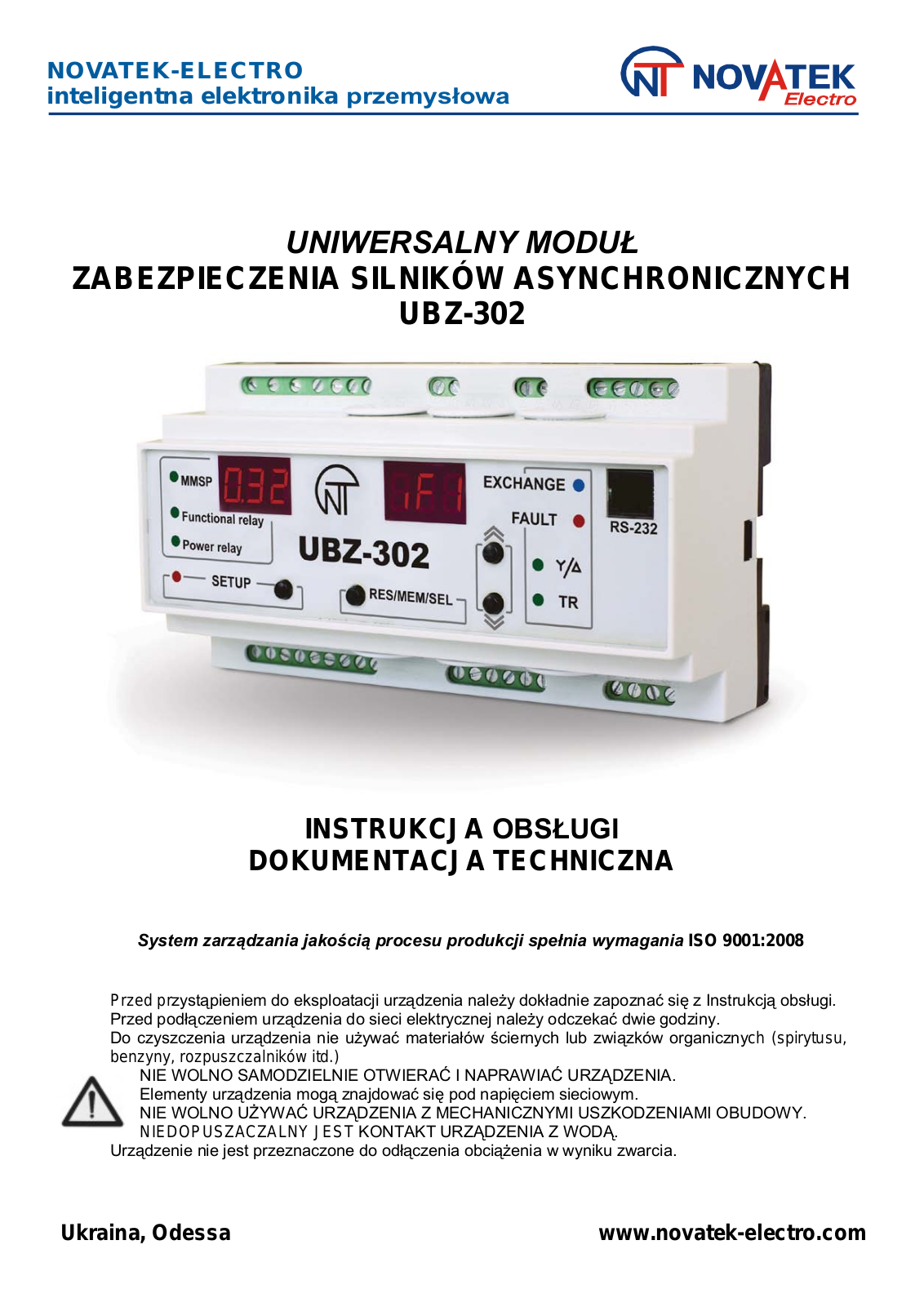 Novatek UBZ-302 User guide