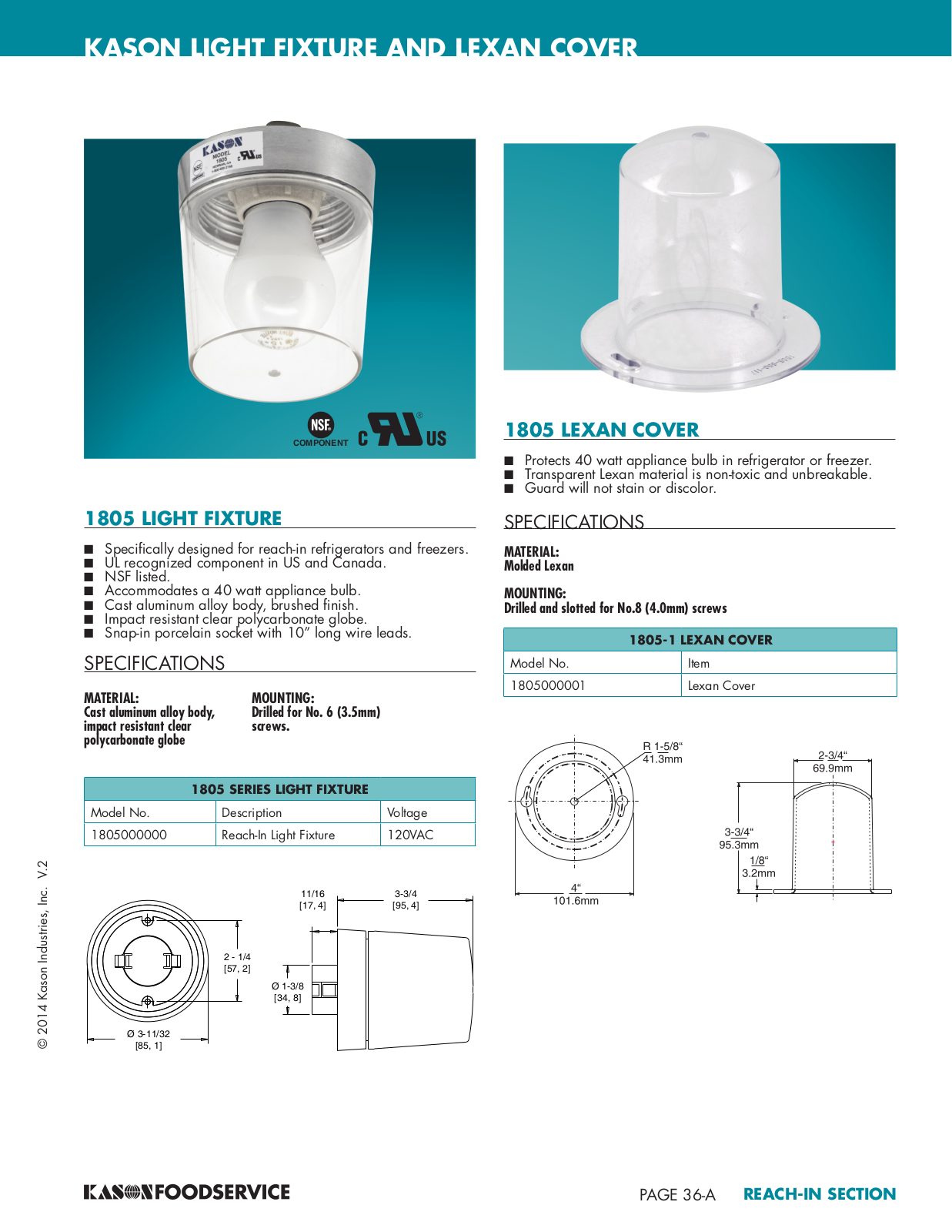 Kason 1805000000 User Manual