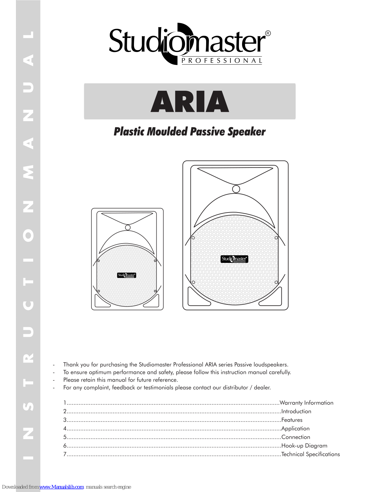 Studiomaster ARIA 12, ARIA 8, ARIA 15 User Manual - ManualMachine.com