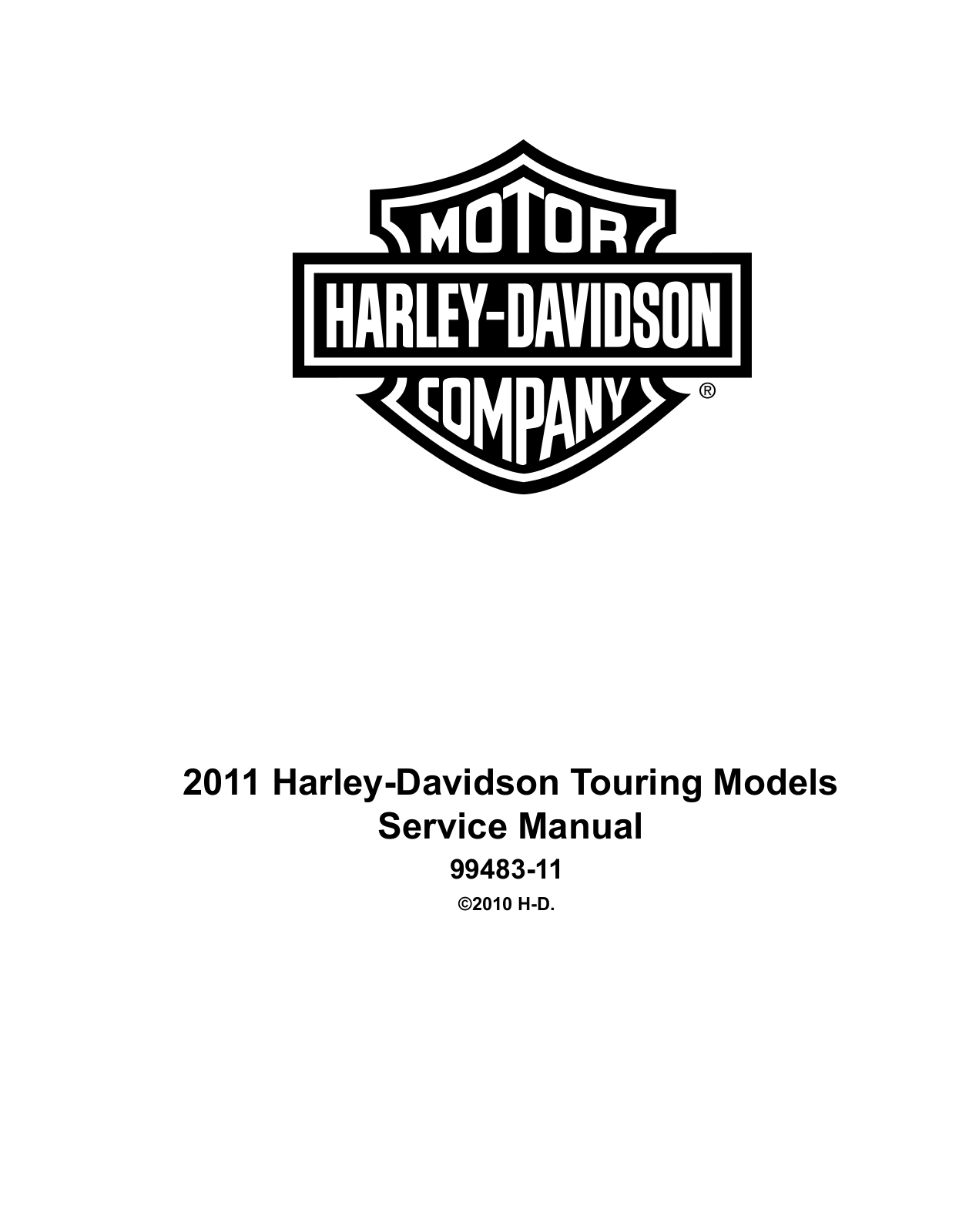 Harley-Davidson Touring 2011 Service Manual