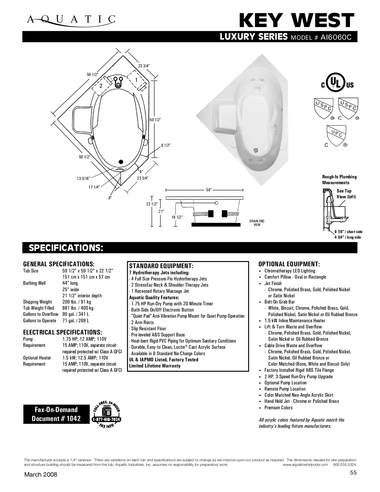 Aquatic ai6060C User Manual