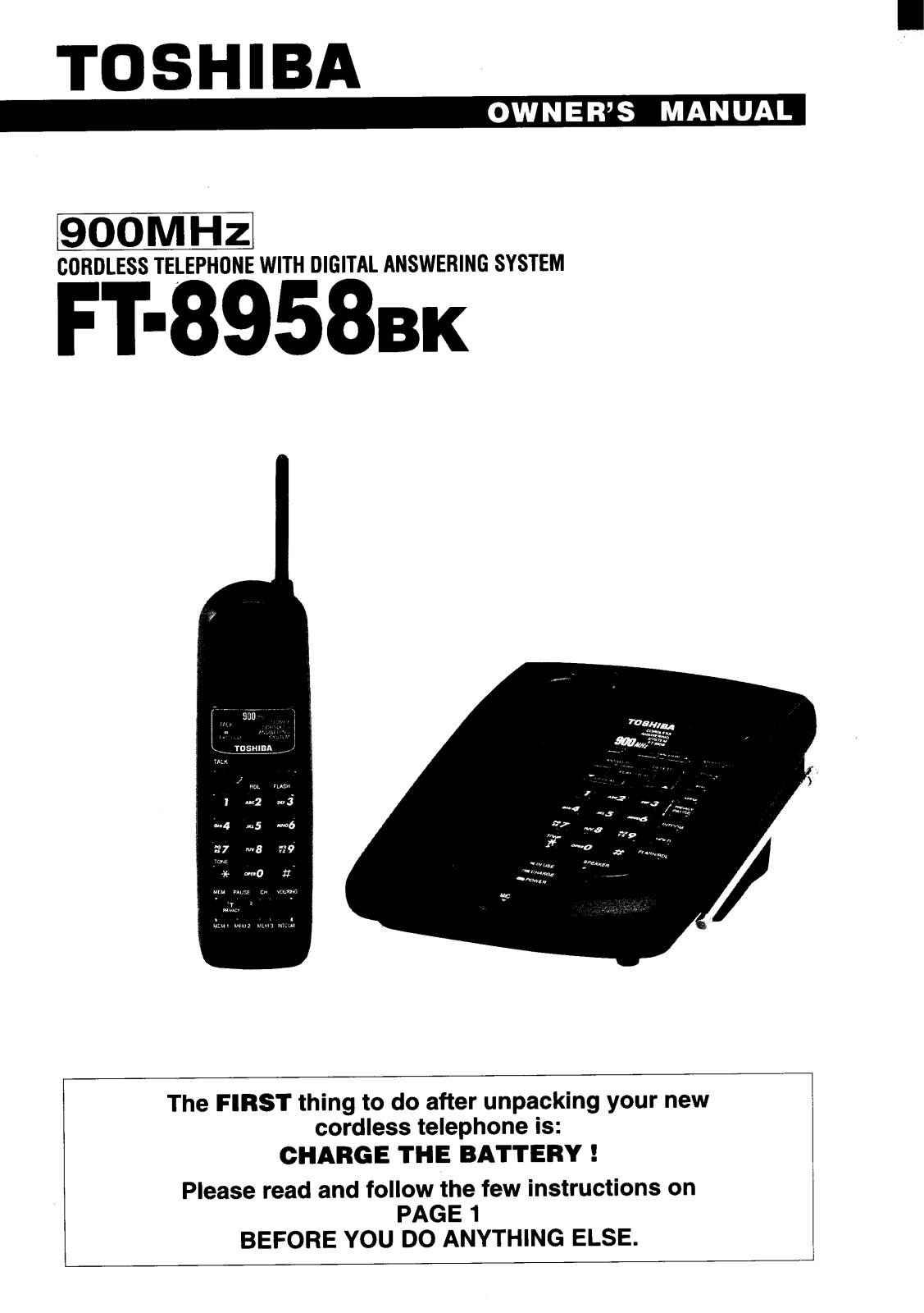 Toshiba FT8958BK User Manual