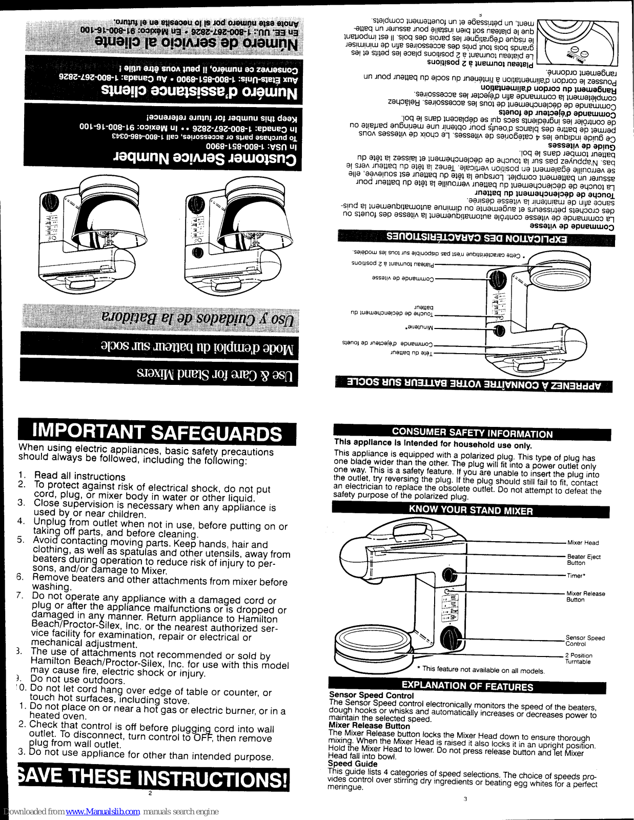 Hamilton Beach 60600 Use & Care Manual