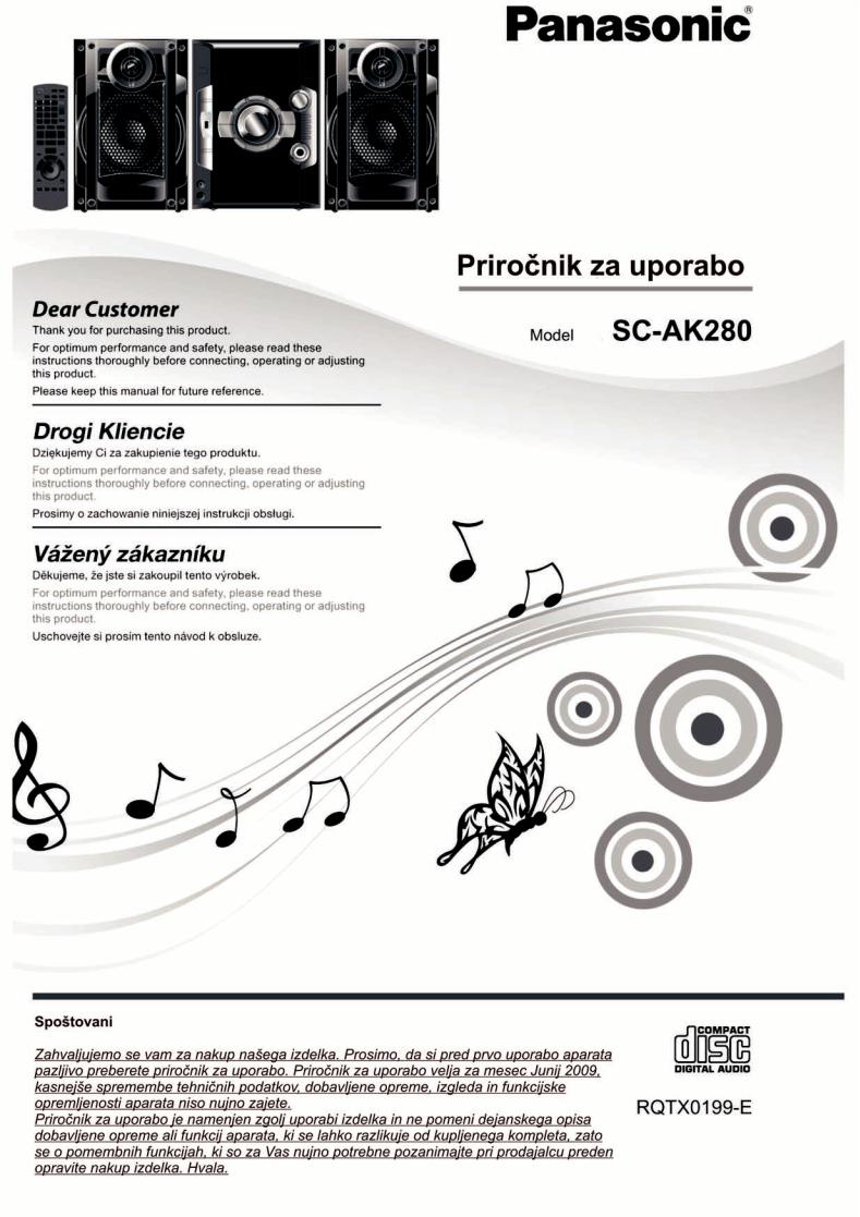 Panasonic SC-AK280 User Manual