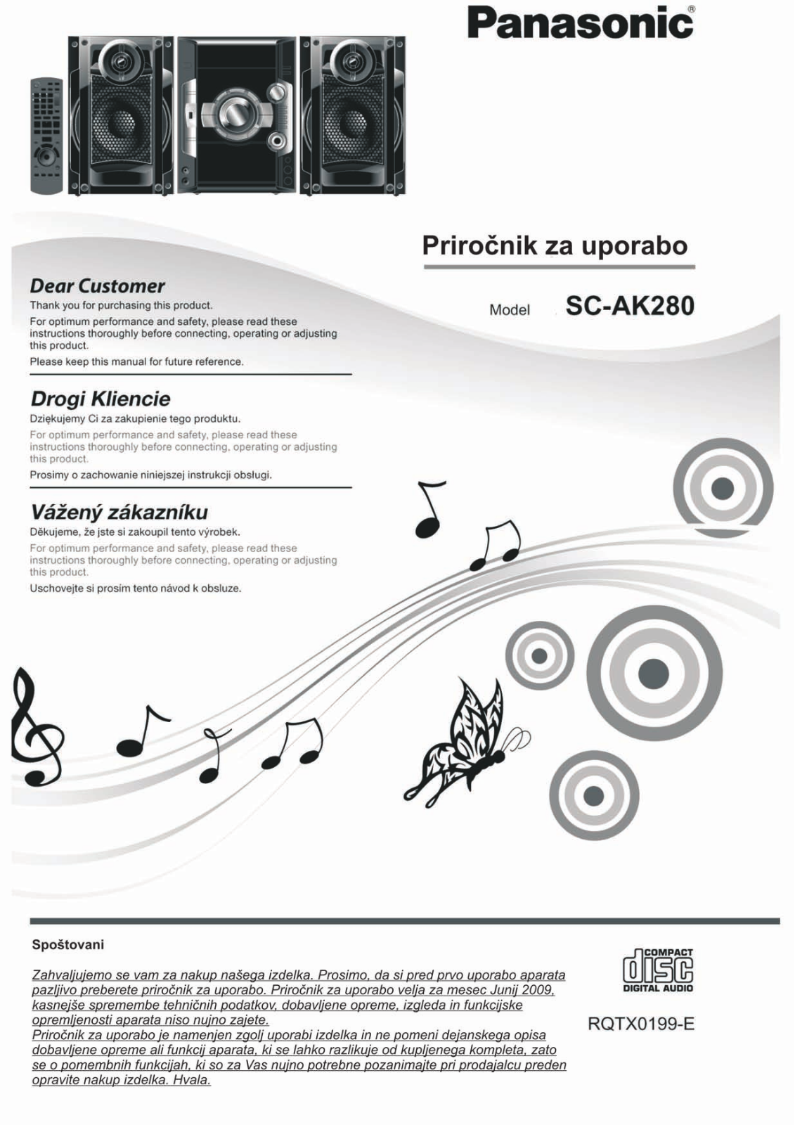 Panasonic SC-AK280 User Manual