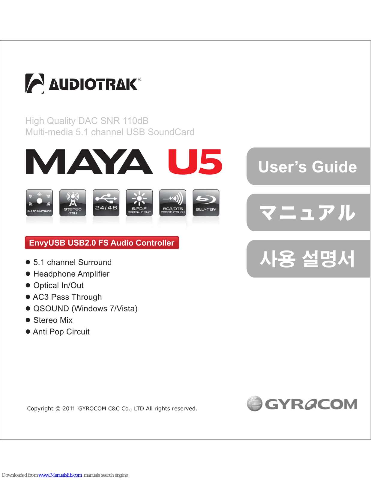 Audiotrak Maya U5 User Manual