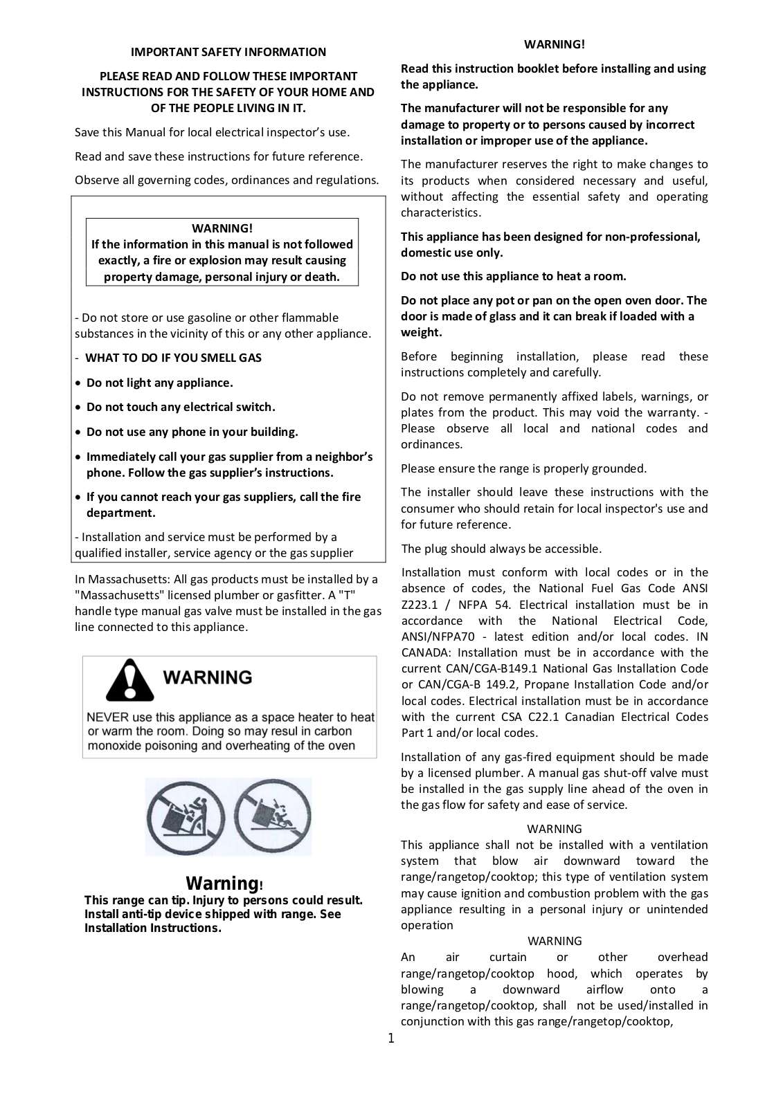 Bertazzoni MAS244GASXELP User Manual