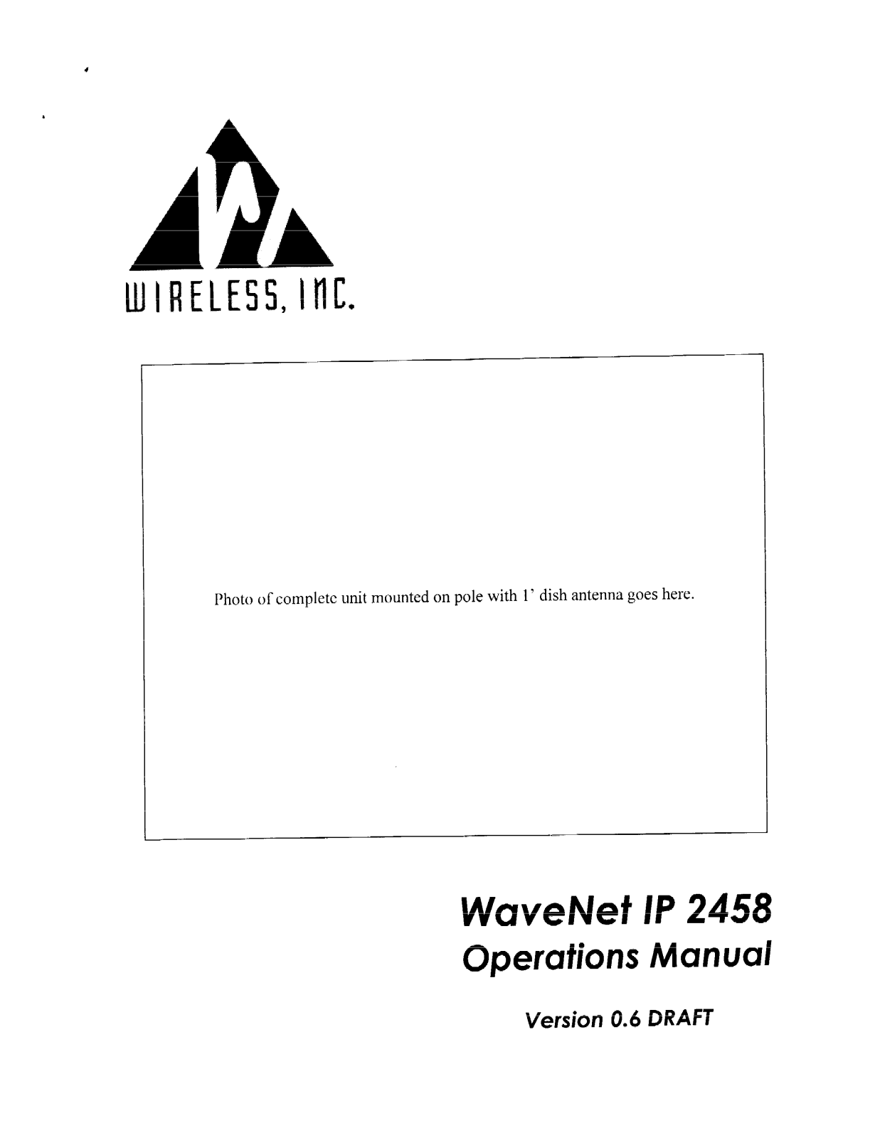 Wireless WNIP2458C, WNIP2458R Users Manual