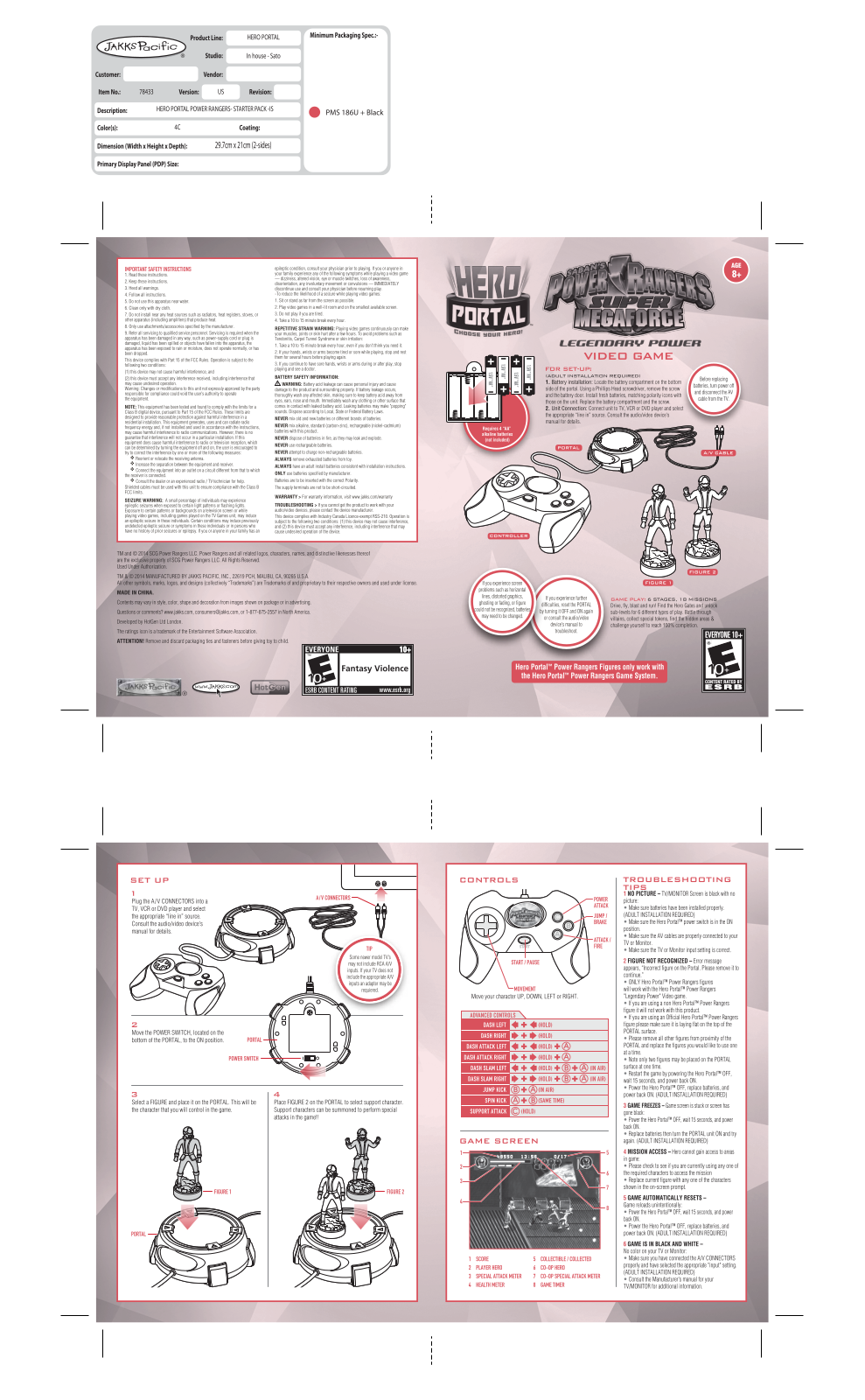 Jakks Pacific 78433 User Manual