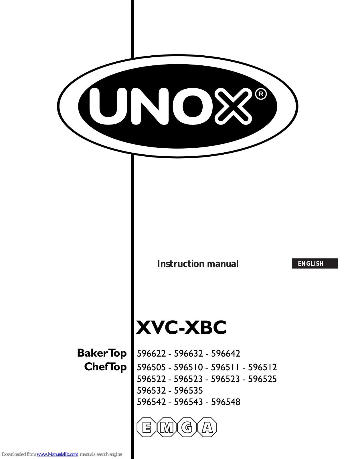 Unox XVC, XBC Instruction Manual