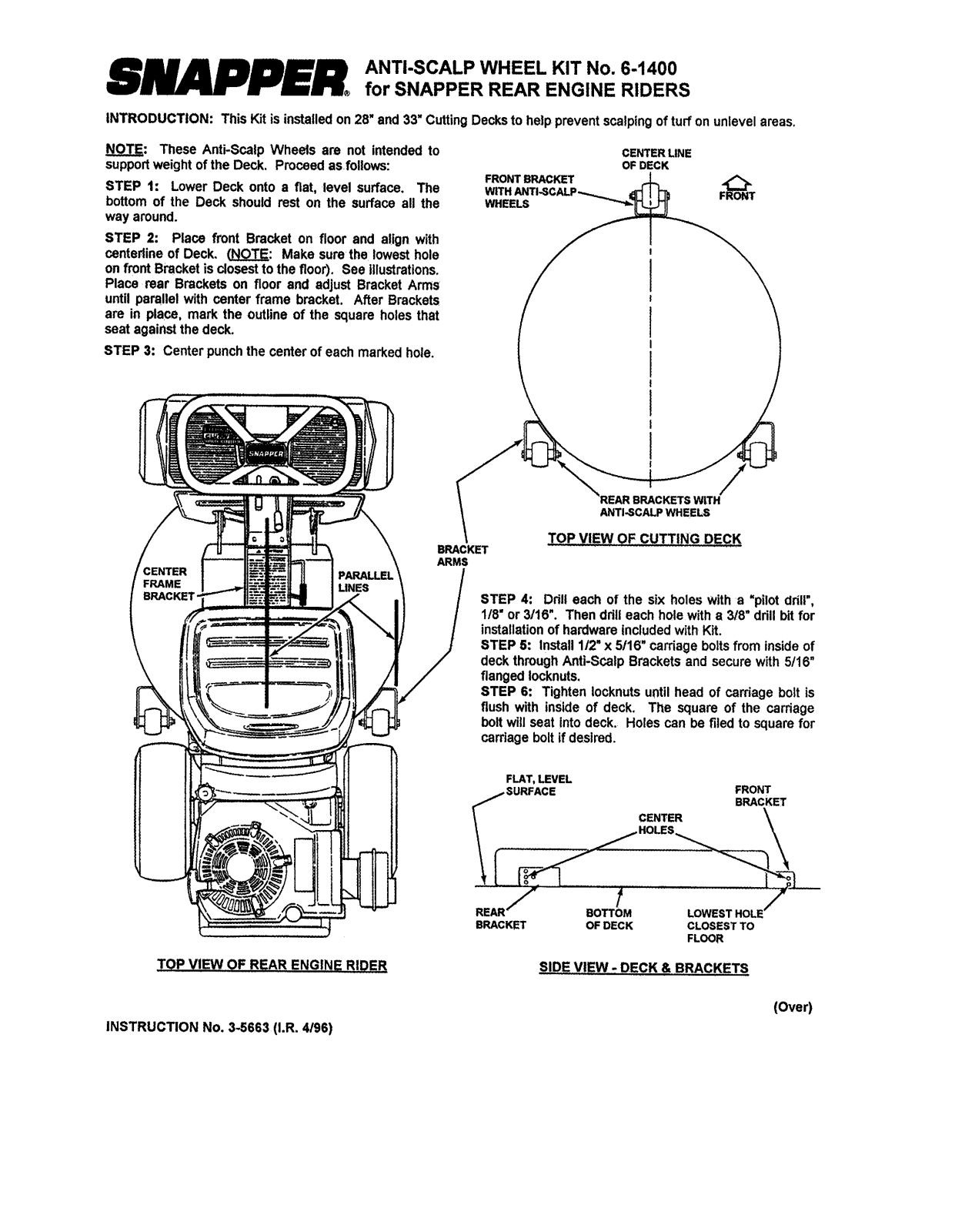 Snapper 6-1400 User Manual