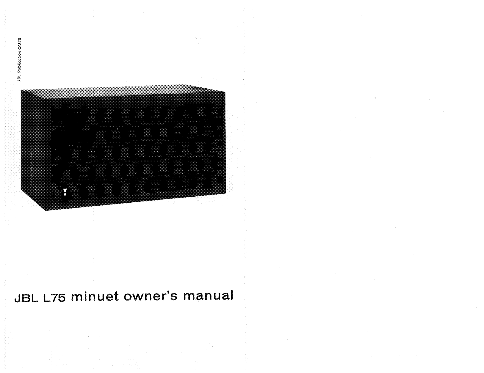 JBL L75 MINUET User Manual