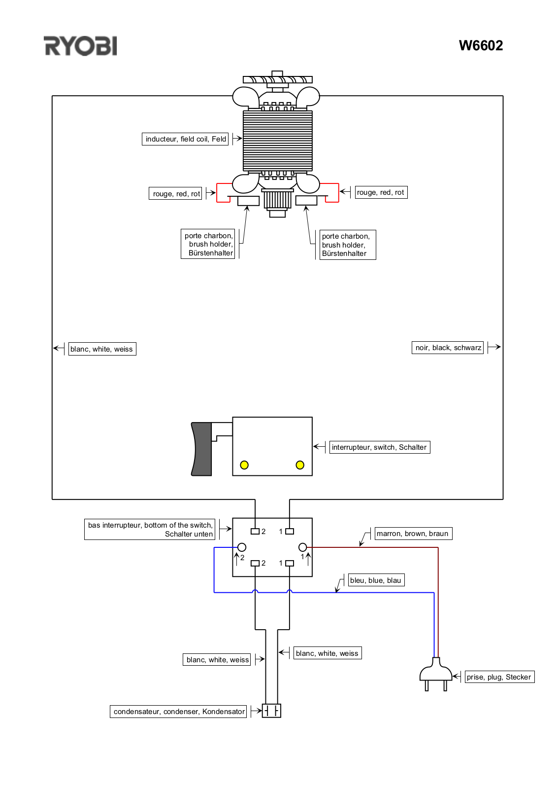 Ryobi W6602 User Manual